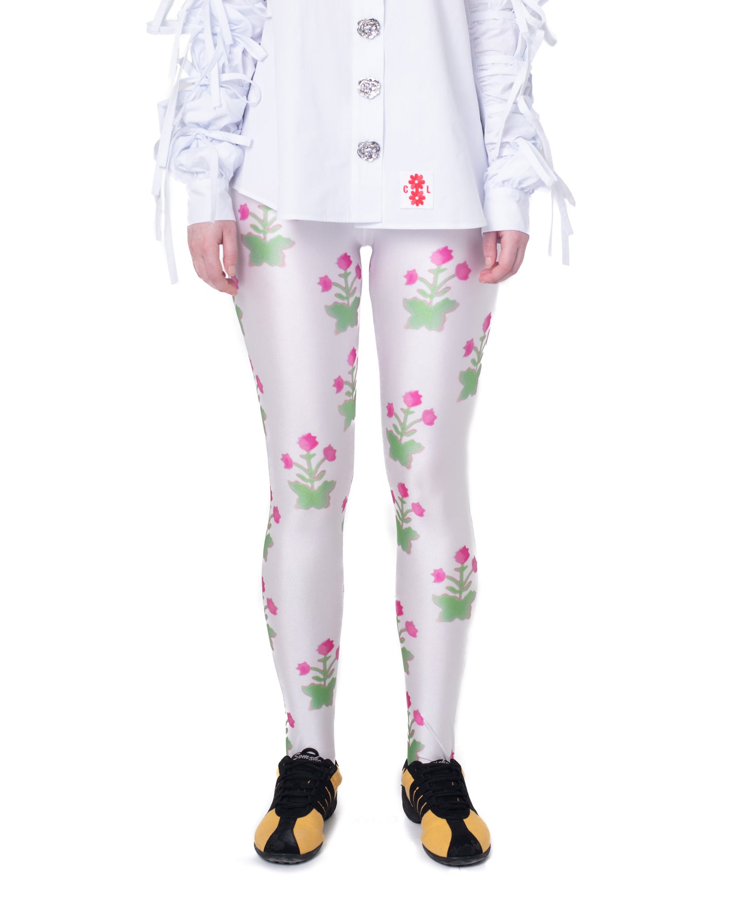 Pink Flower Pot Leggings