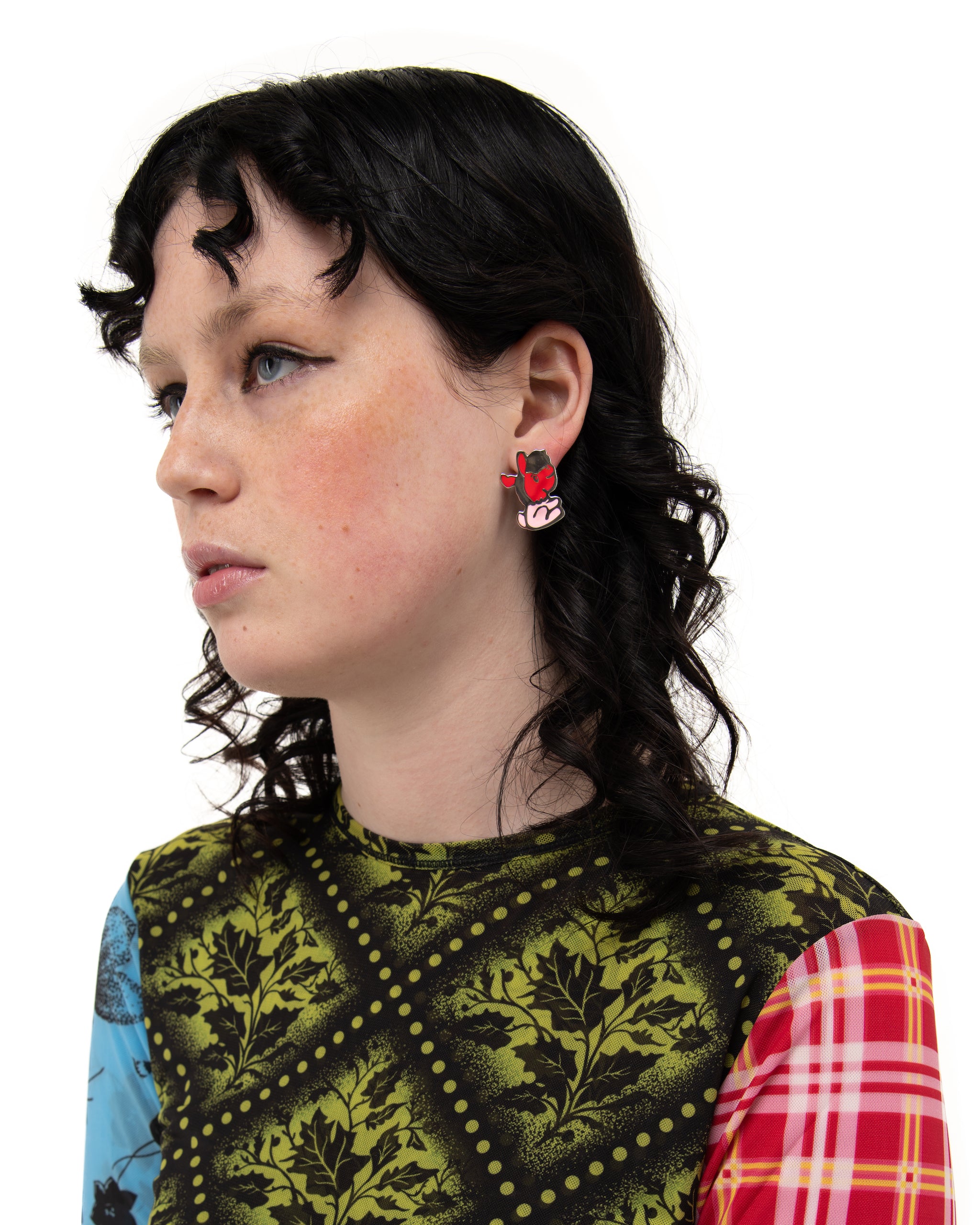 Sheep + Dog Enamel Earrings