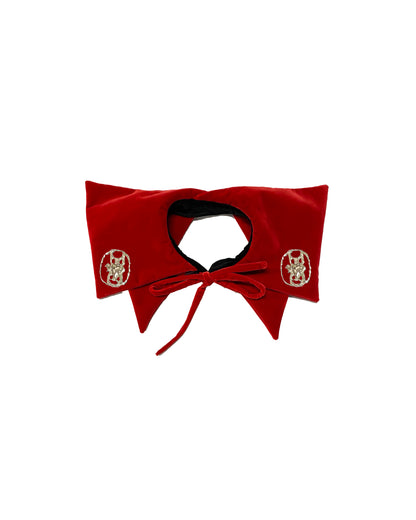 Red Velvet Double Layer Collar