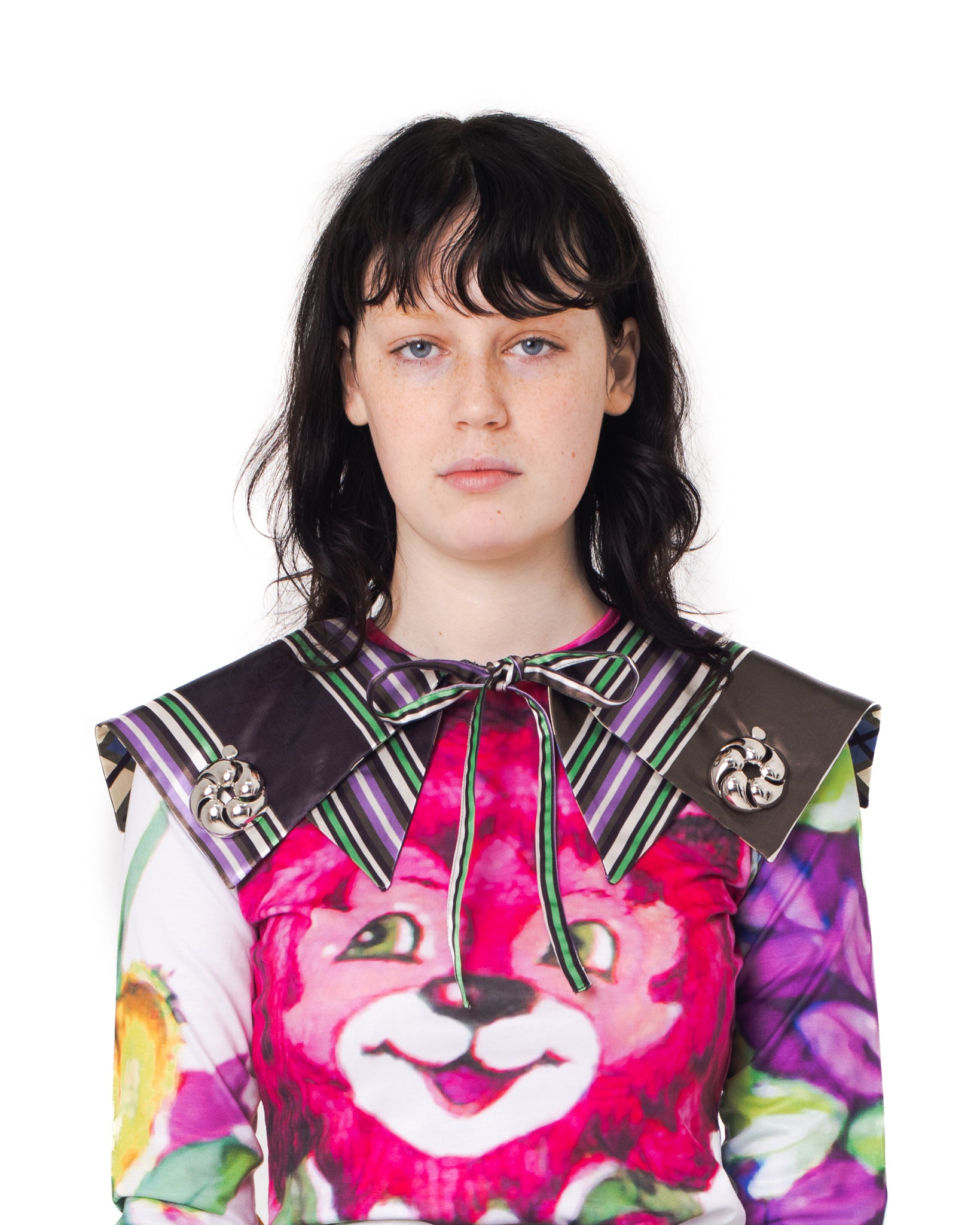 Striped Double Layer Collar