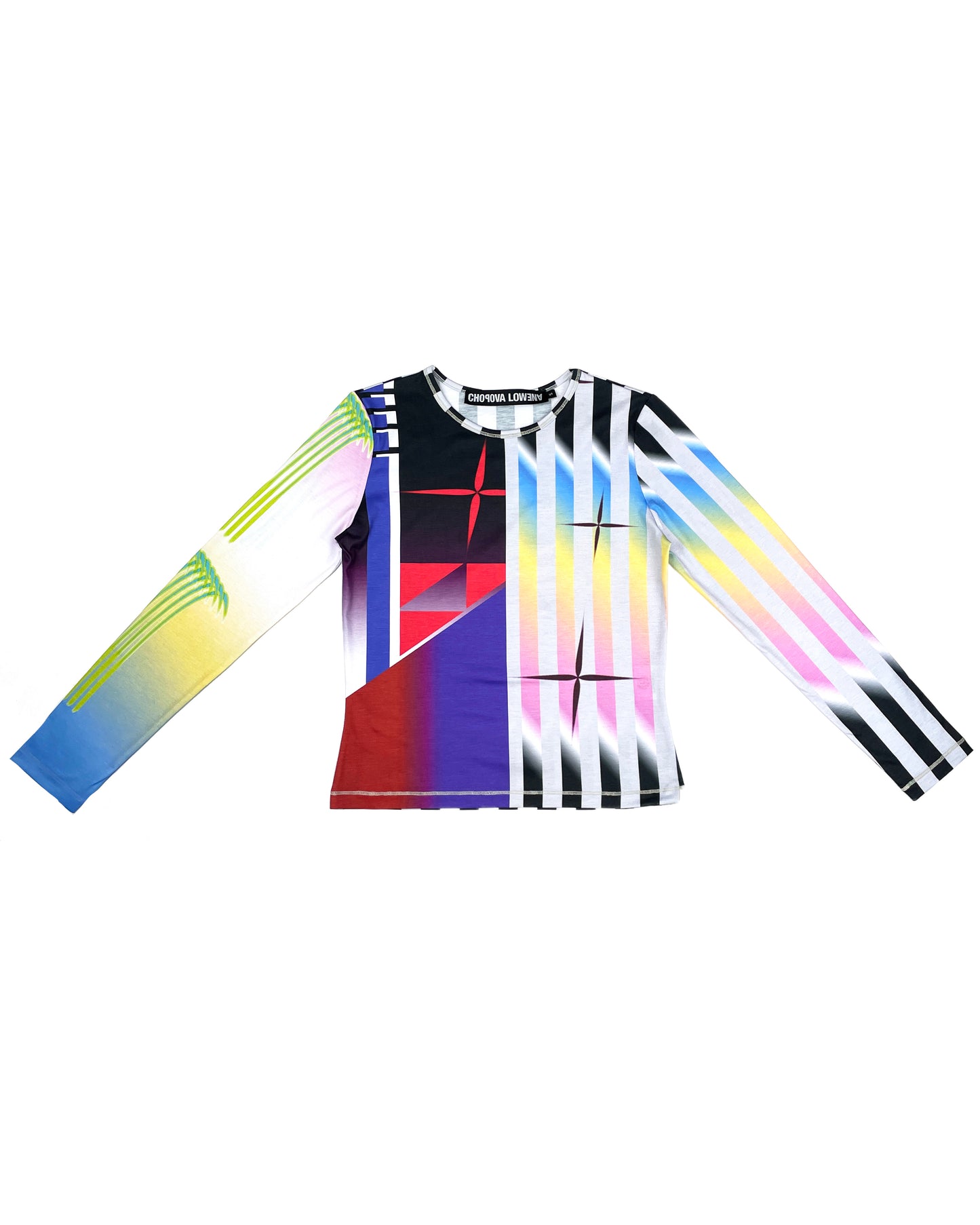 Ski Print Fitted Jersey Top