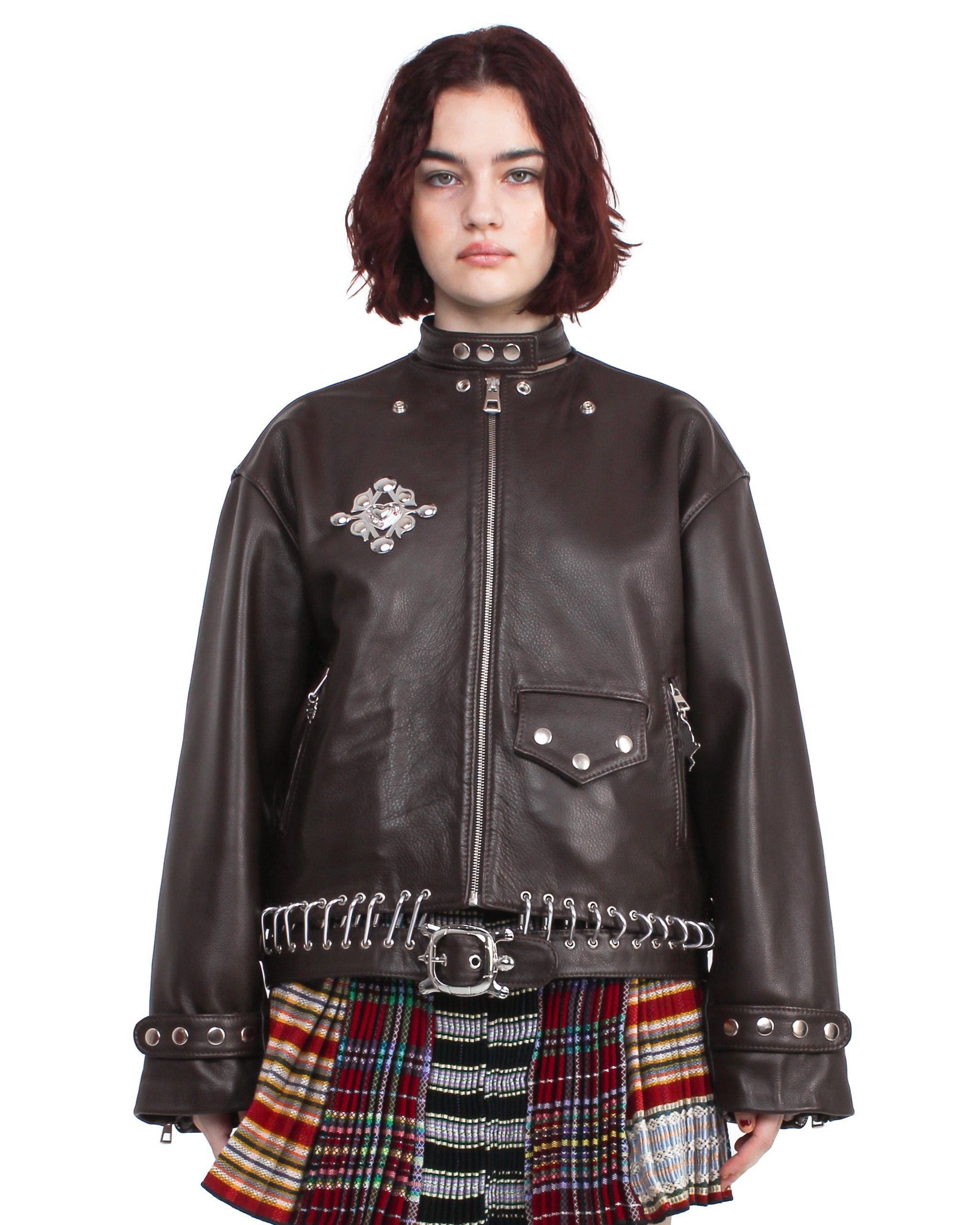 K-Point Leather Brown Jacket