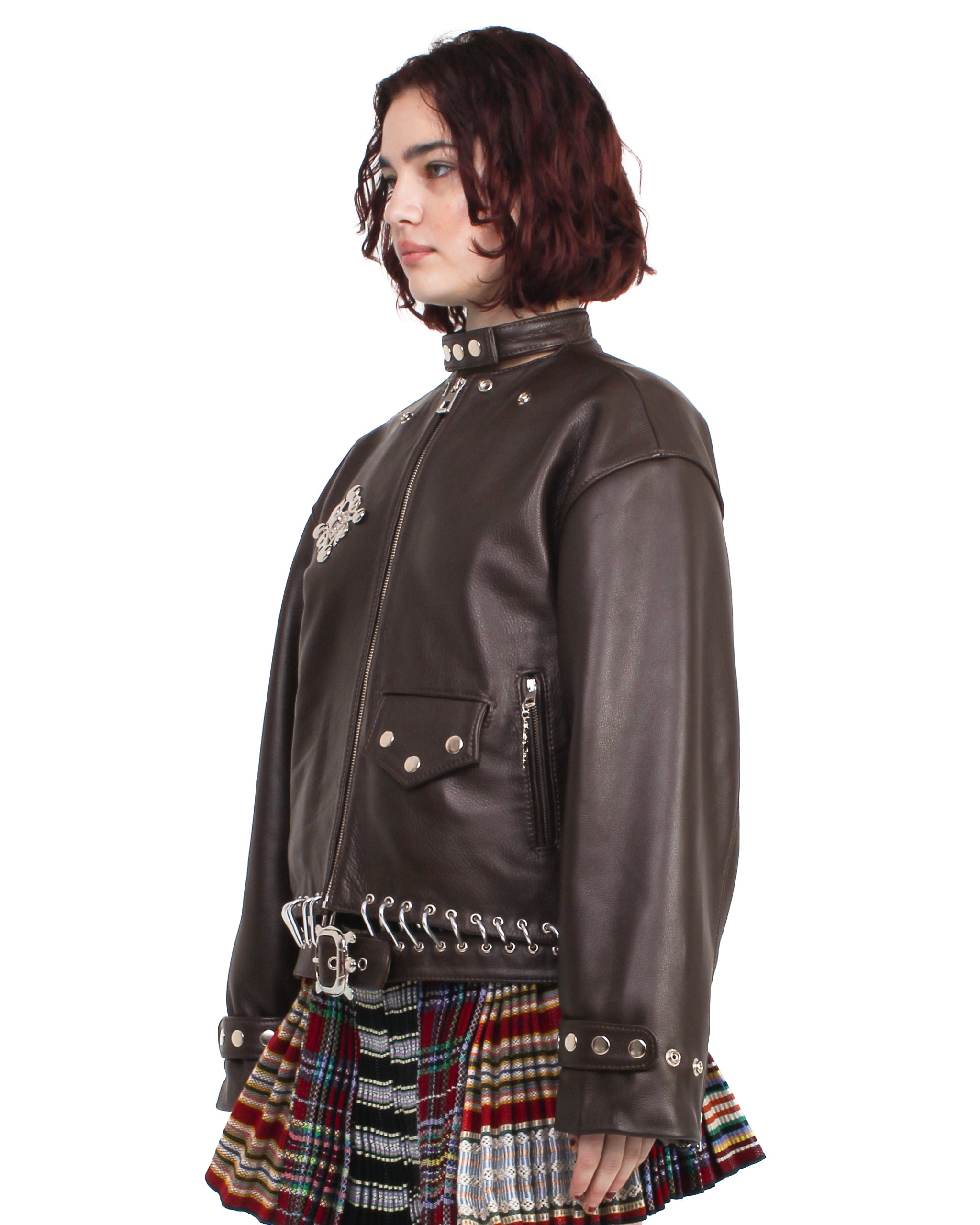 K-Point Leather Brown Jacket