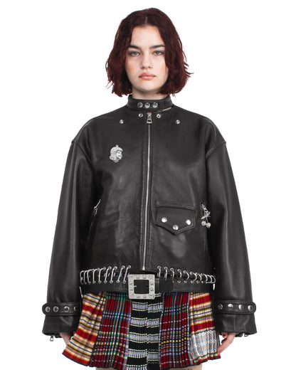K-Point Leather Black Jacket