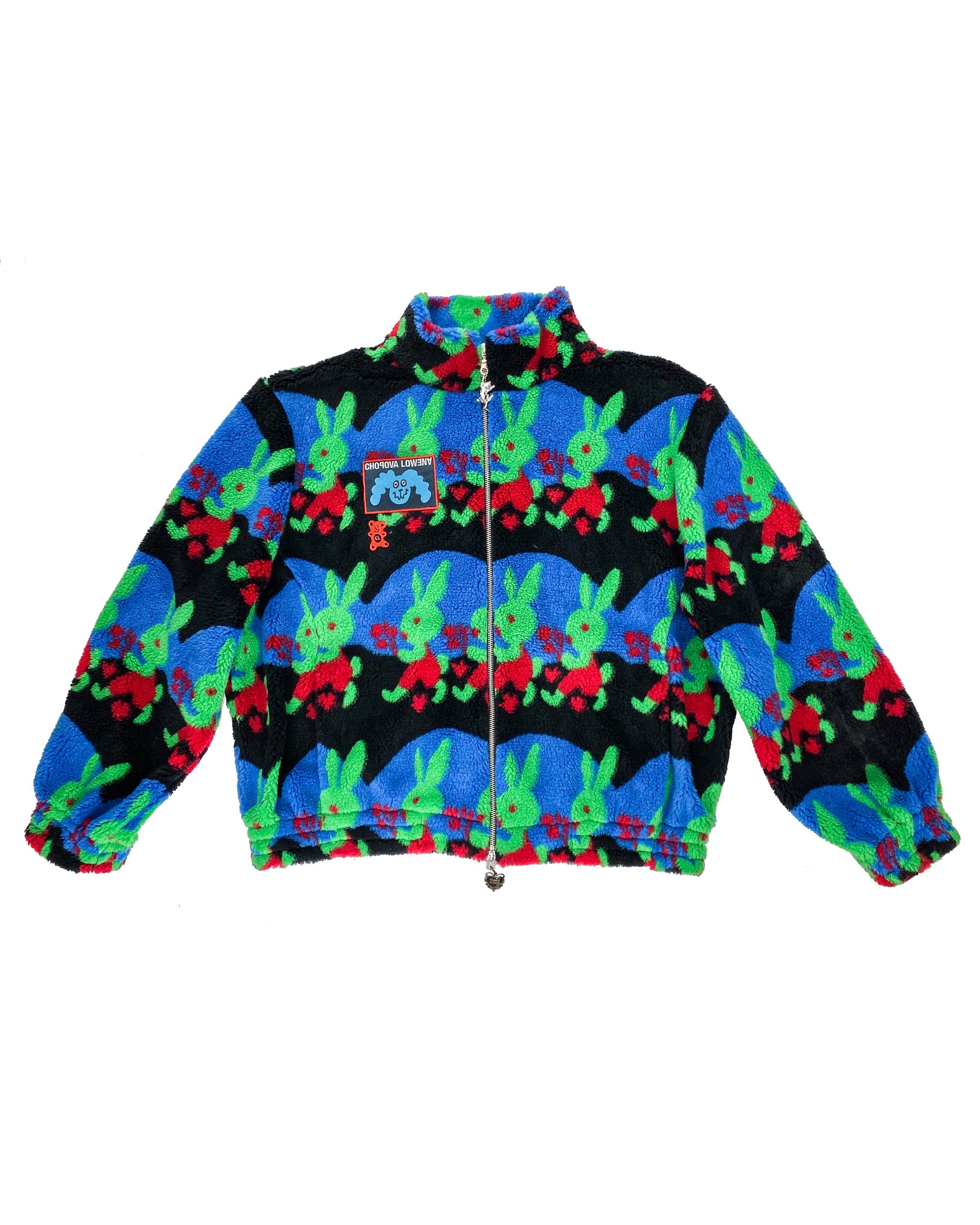 Men's Bunny Oversized Fleece Black and Multi
