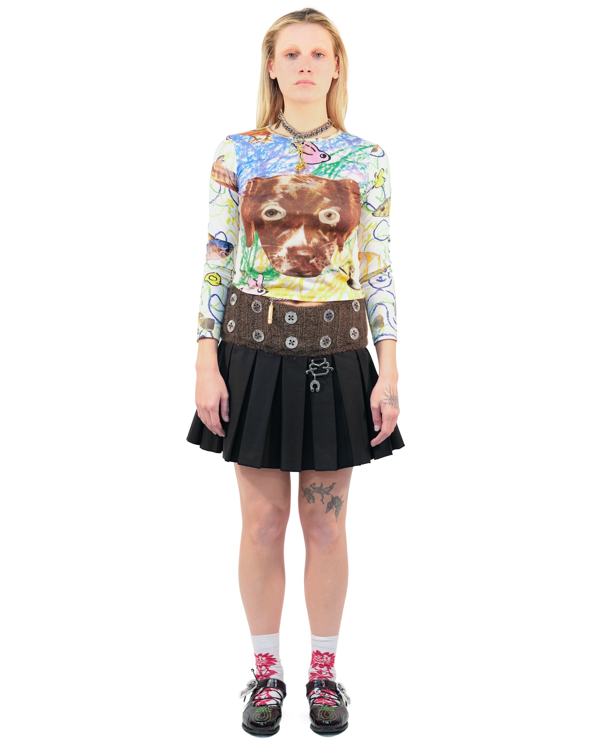 Brown Phyllis Mini Skirt