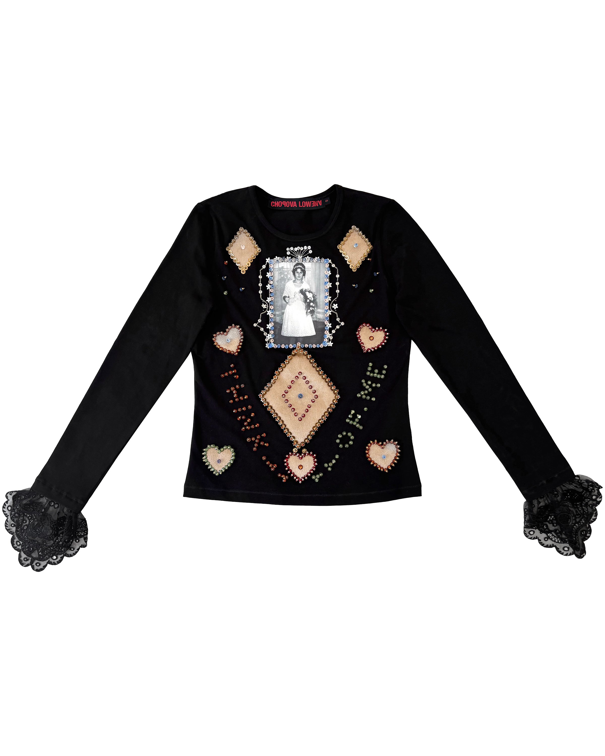 Exclusive Emelia Beaded Jersey Top