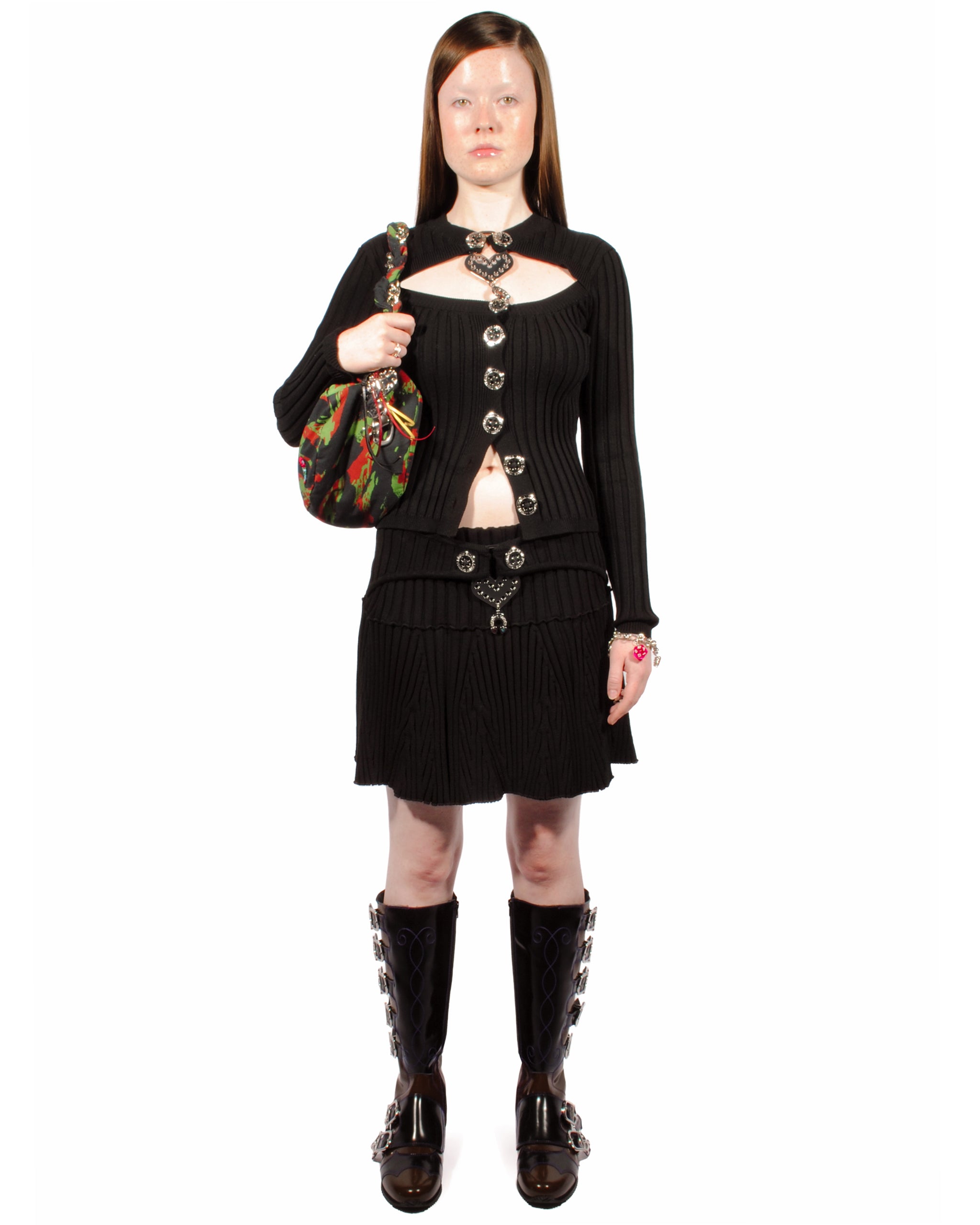 Black Sweetheart Mini Skirt