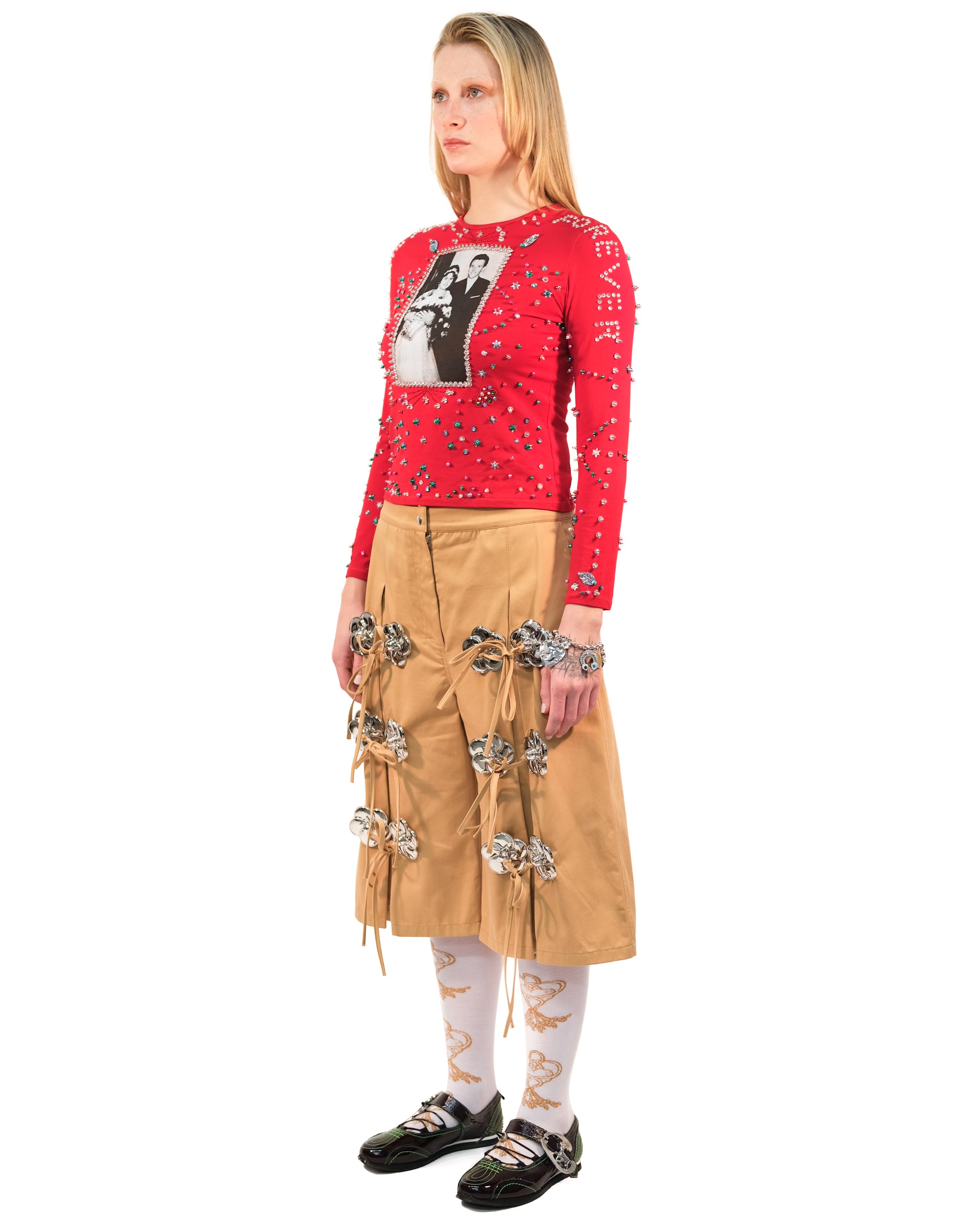 E+I Wedding Day Beaded Jersey Top