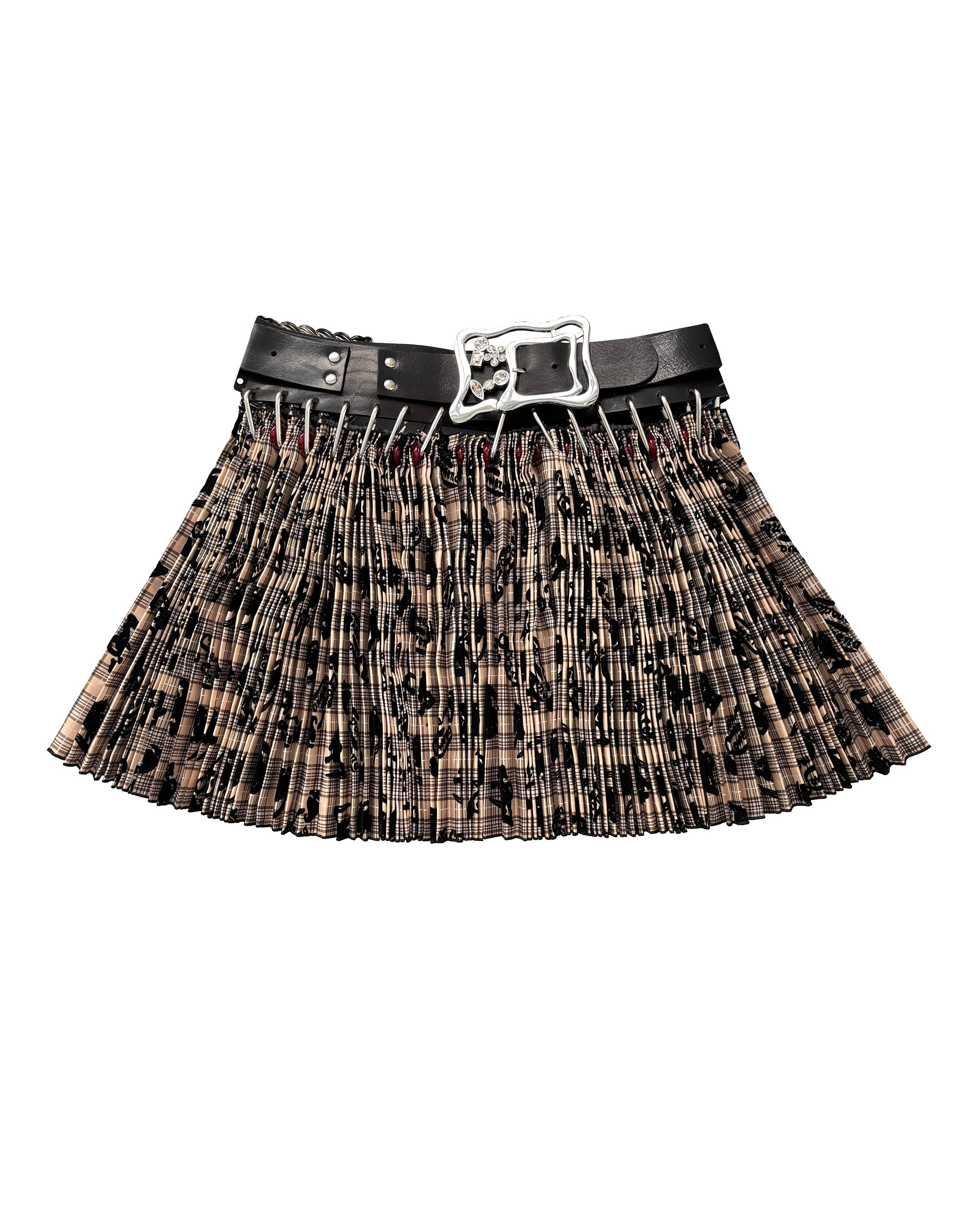 Exclusive Adjustable Belt Roll In Mini Carabiner Skirt