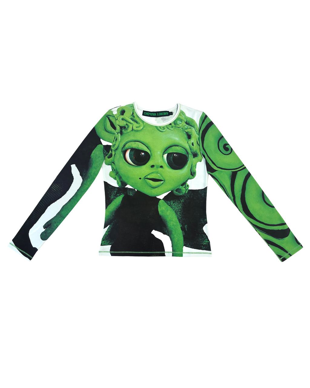 Green Ruth Perfume Fitted Jersey Top