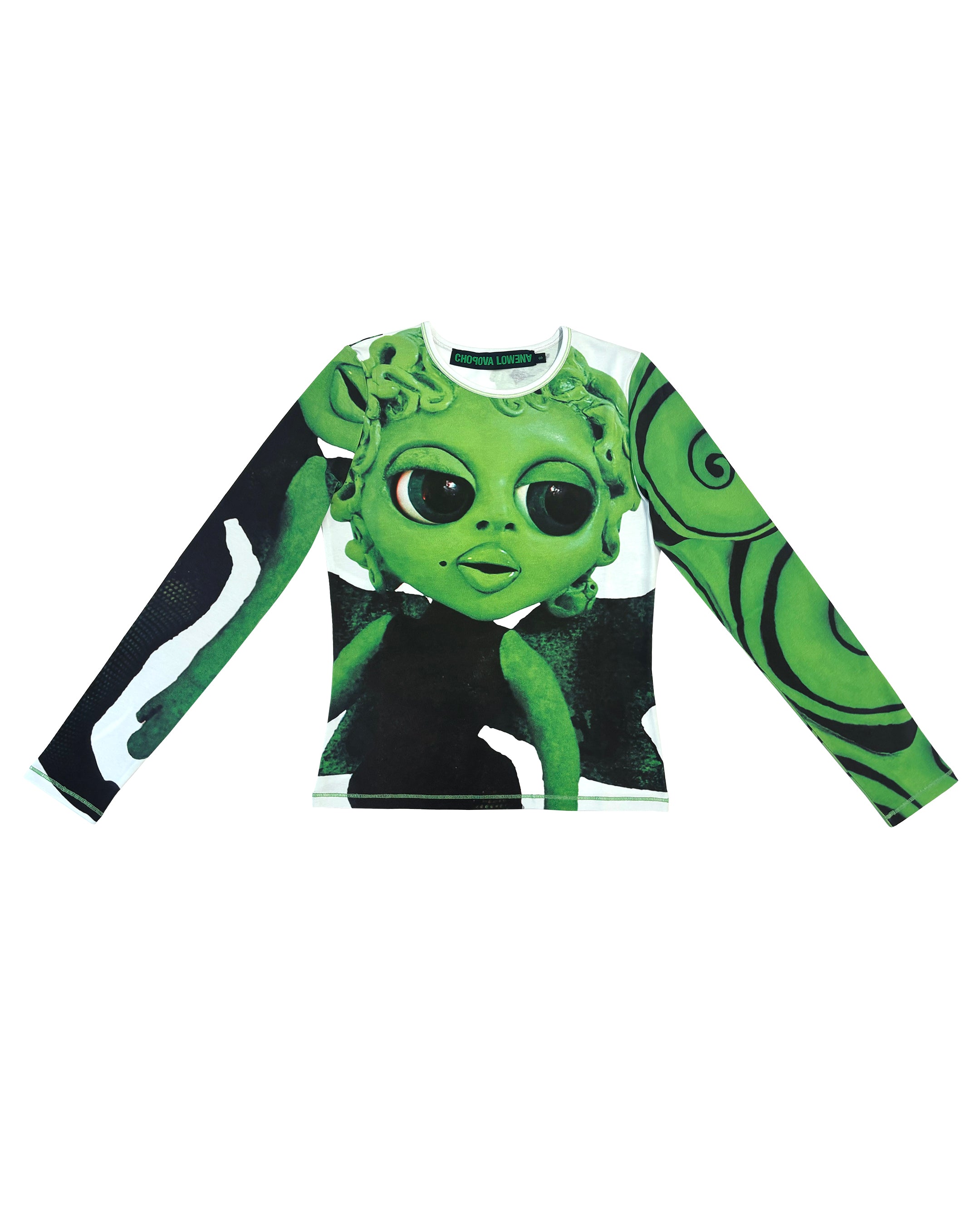 Green Ruth Perfume Fitted Jersey Top