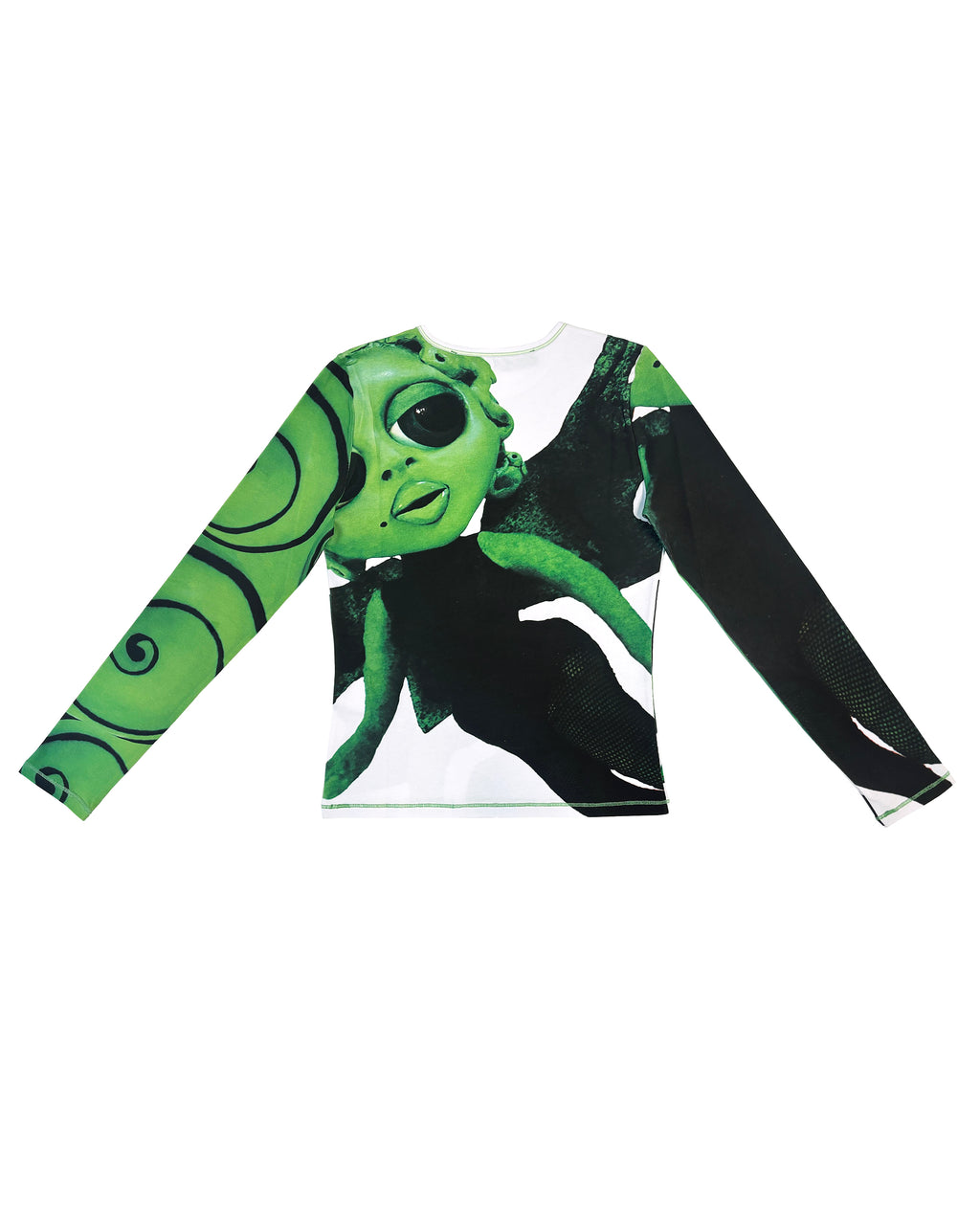 Green Ruth Perfume Fitted Jersey Top