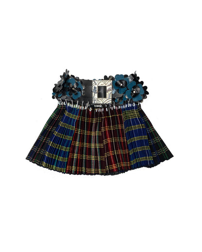 Flower Belt Mini Skirt