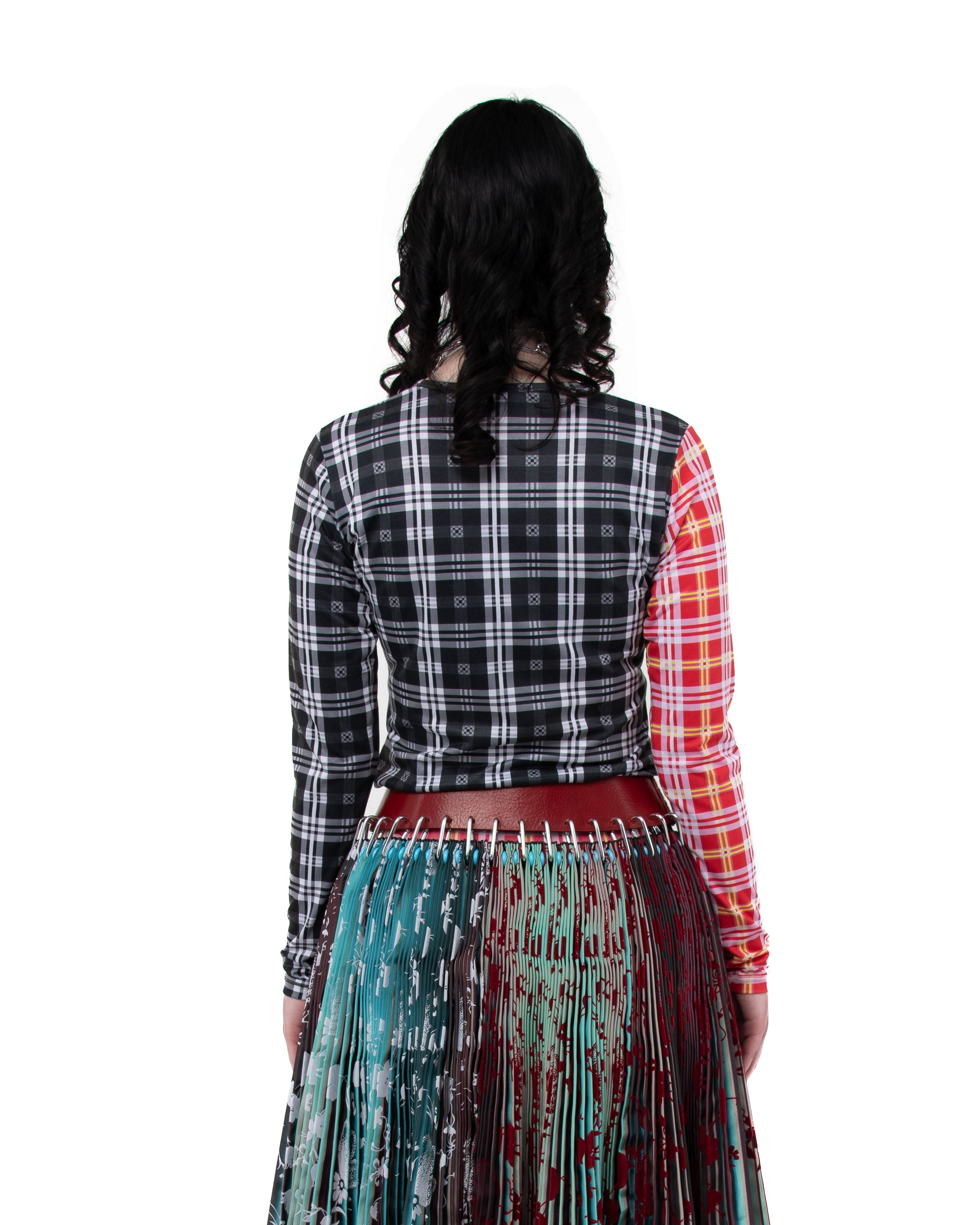 Tartan Girl Fitted Jersey Top