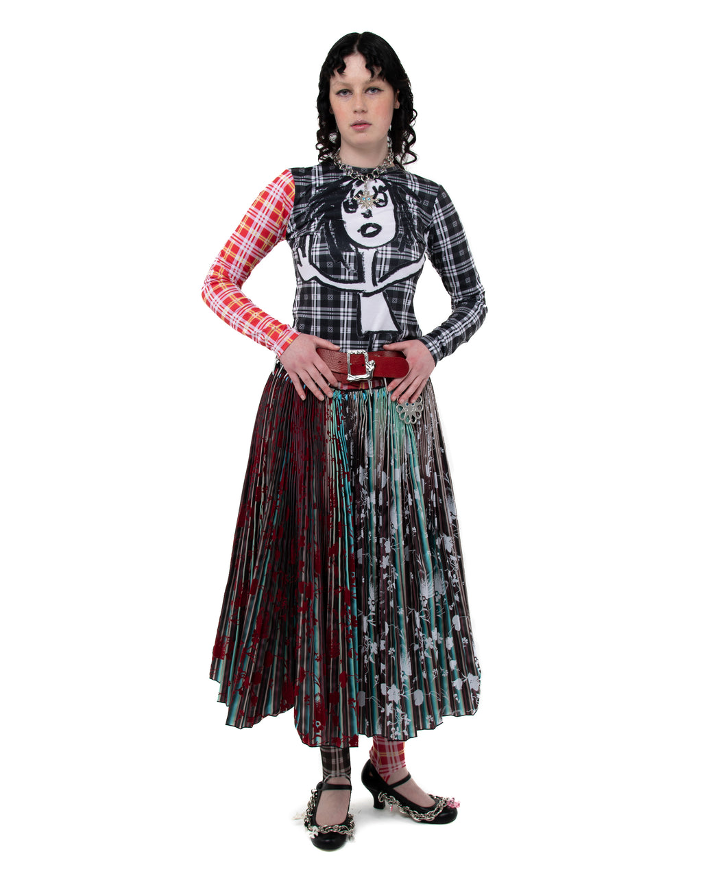 Heather Carabiner Midi Skirt