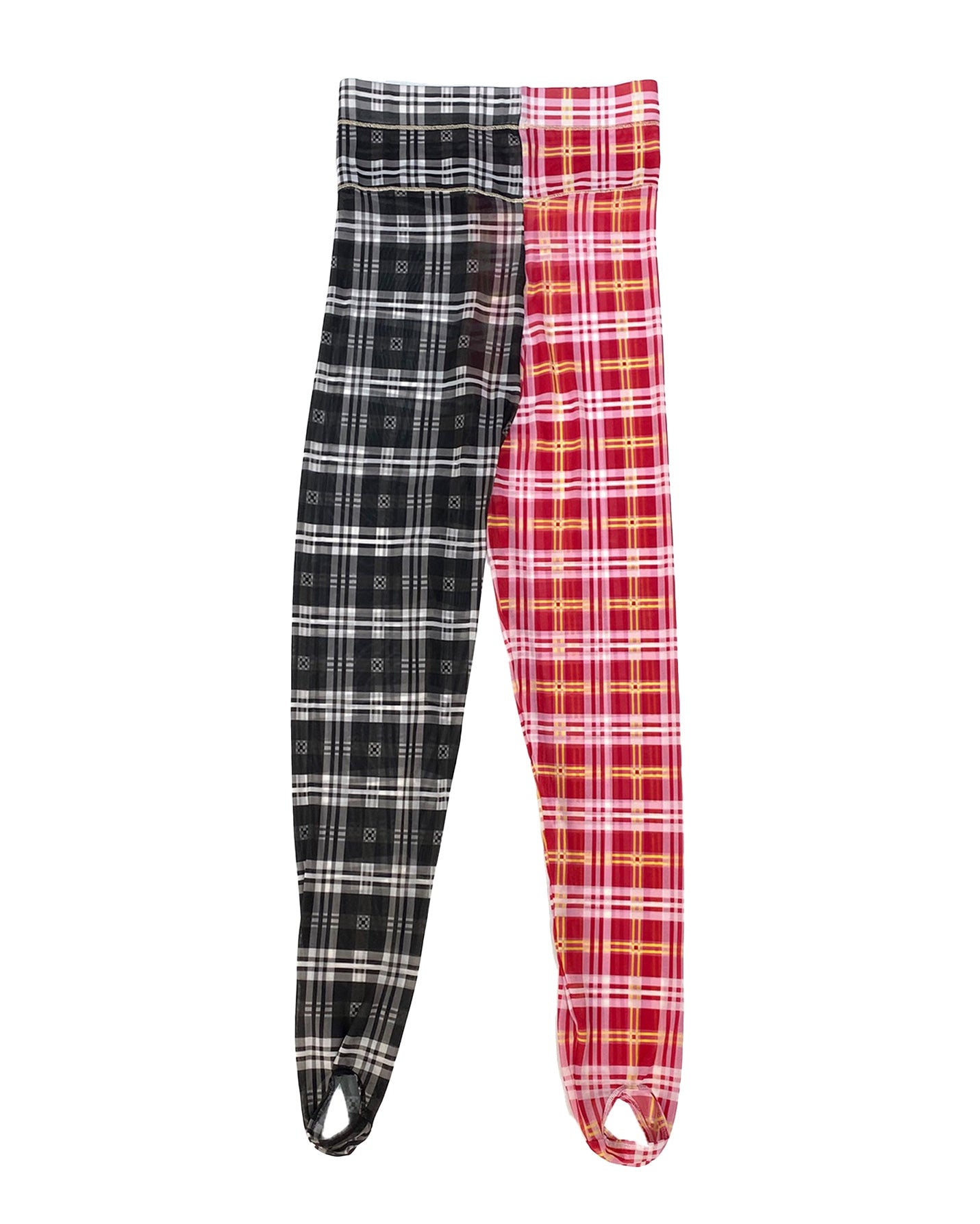 Split plaid sale pants