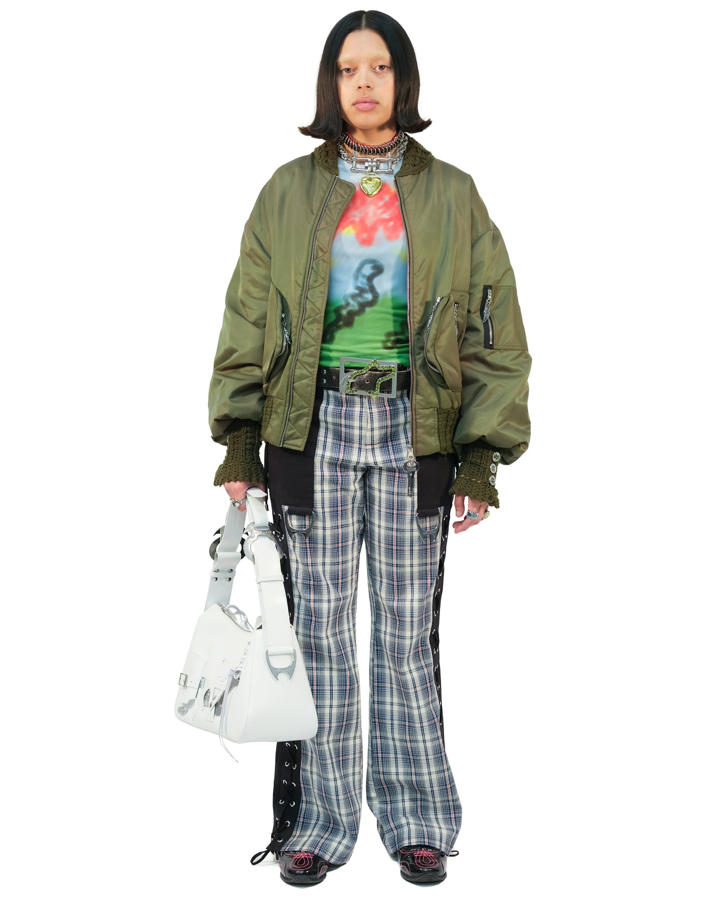 Collage Tartan Trousers