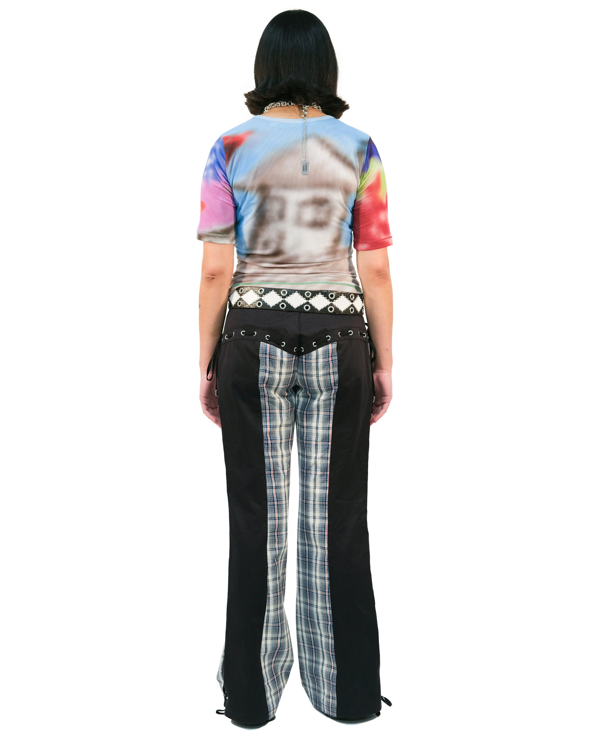 Collage Tartan Trousers