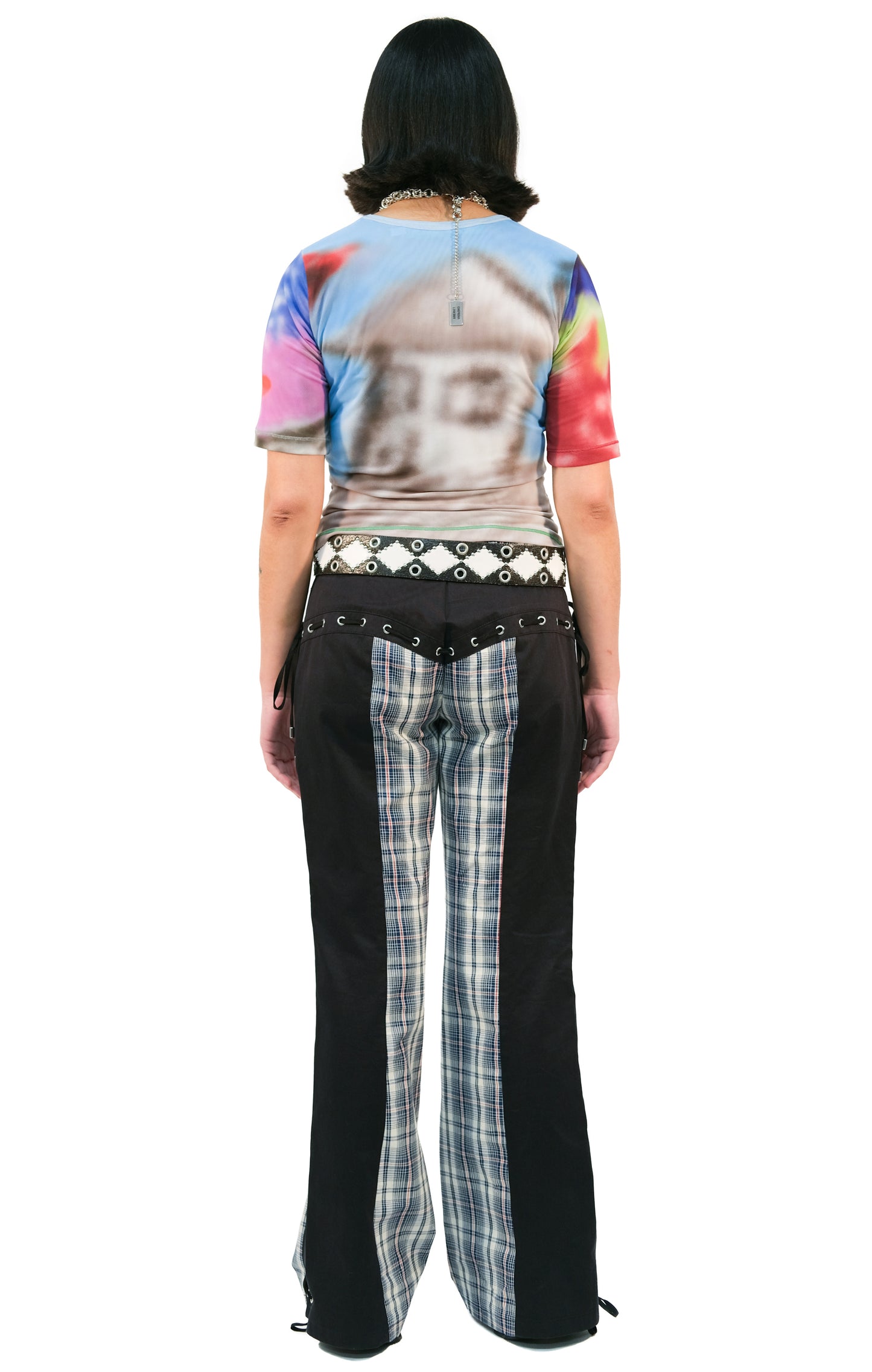 Collage Tartan Trousers