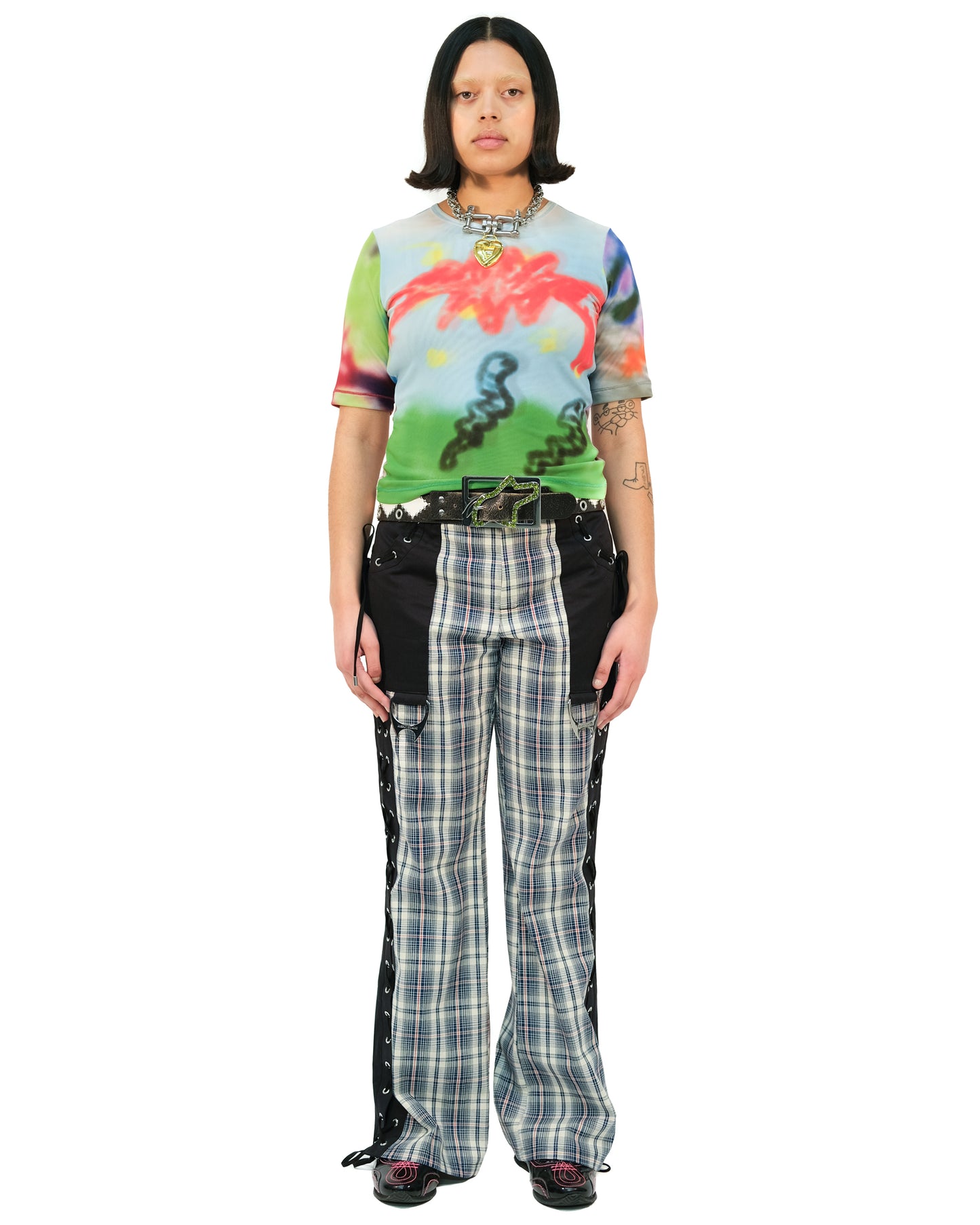 Collage Tartan Trousers