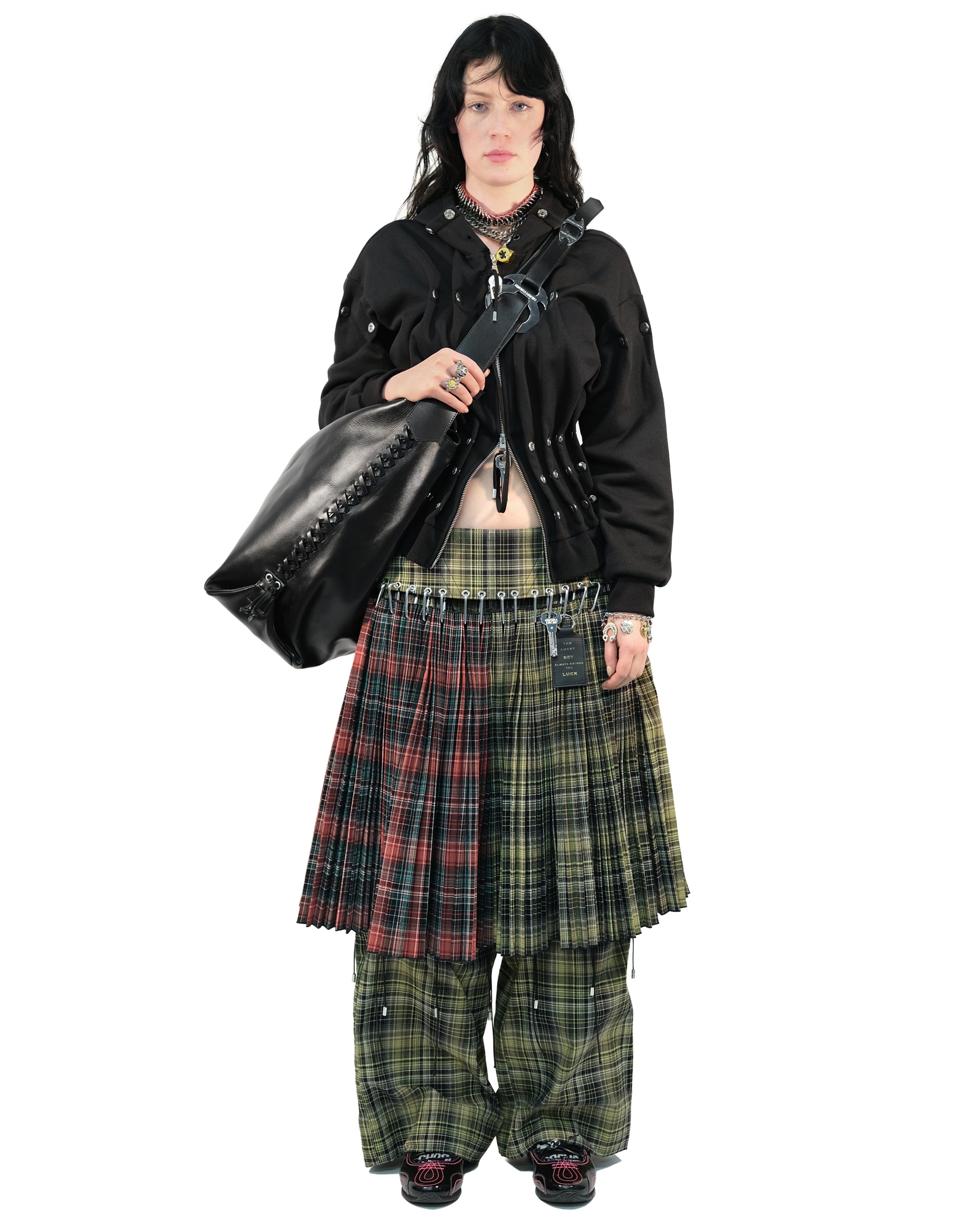 Green Wood Tartan Skirt
