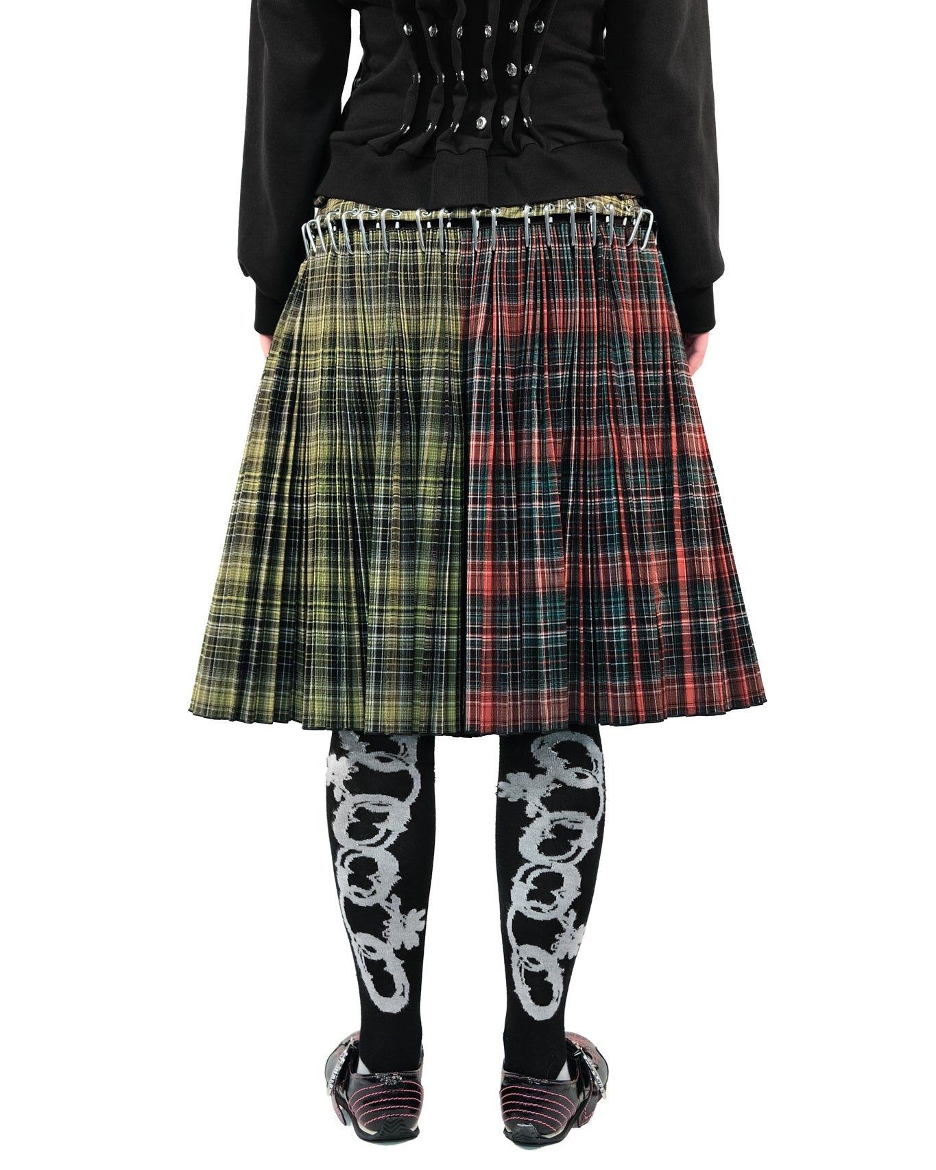 Green Wood Tartan Skirt