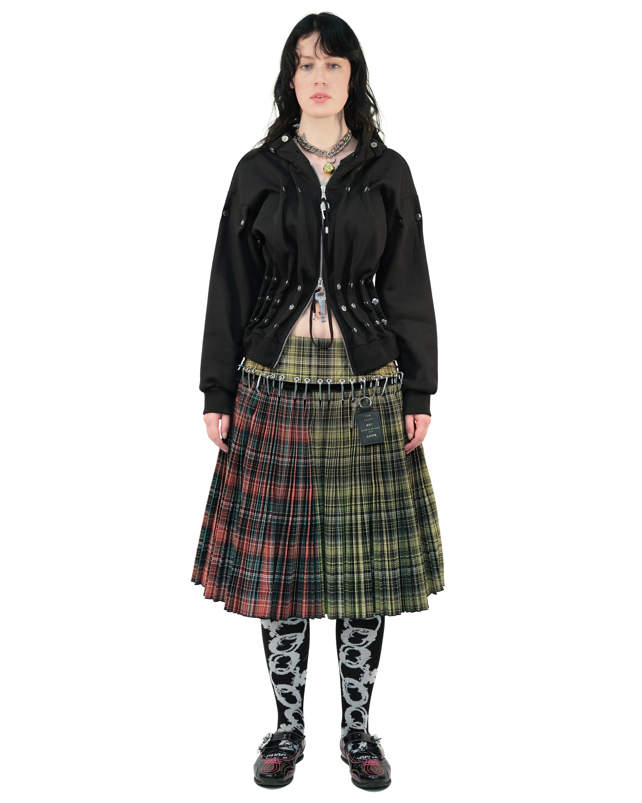 Green Wood Tartan Skirt