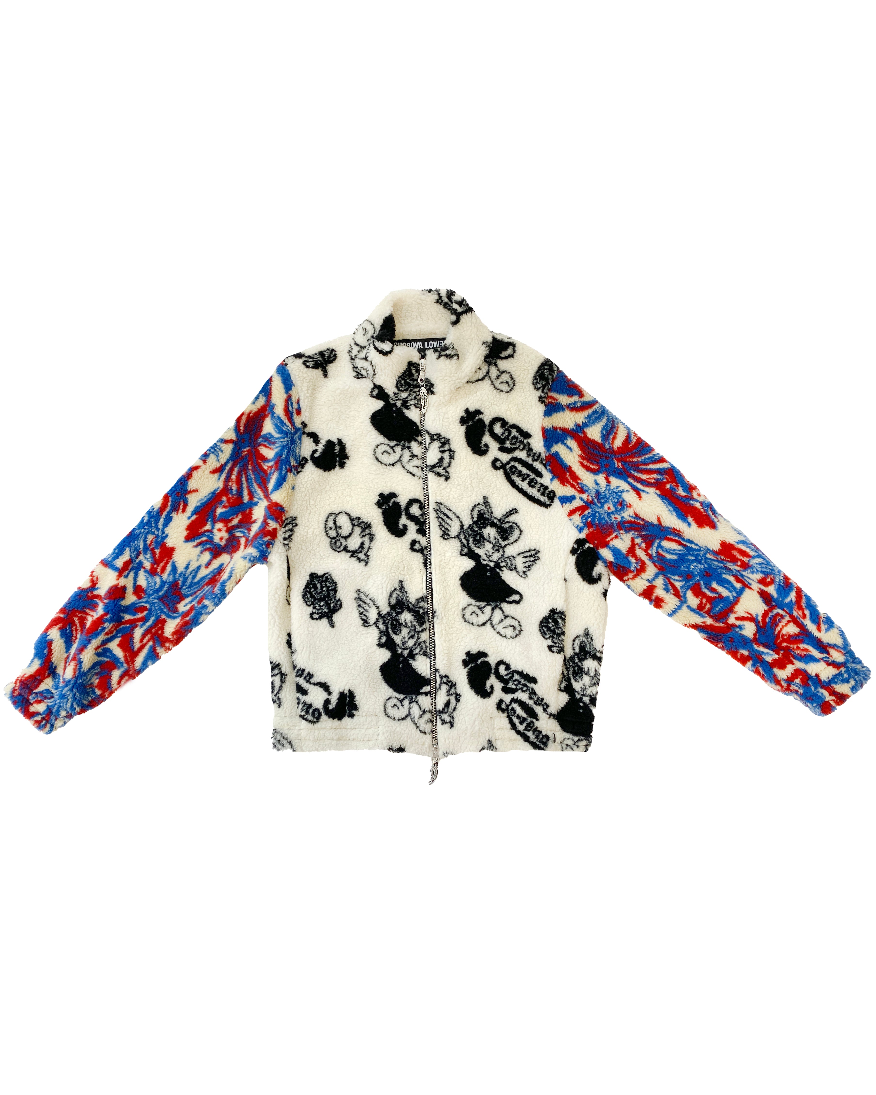 Floral Red Fitted Fleece