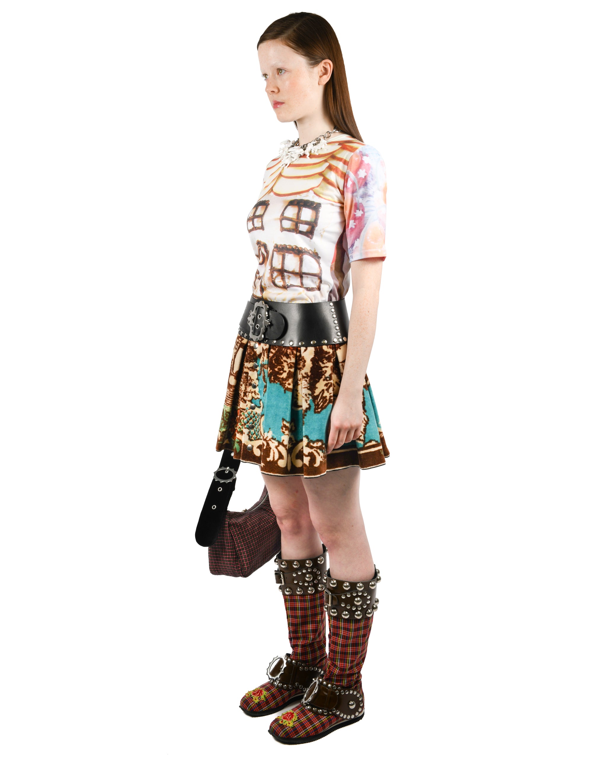 Velvet Mini Carabiner Skirt