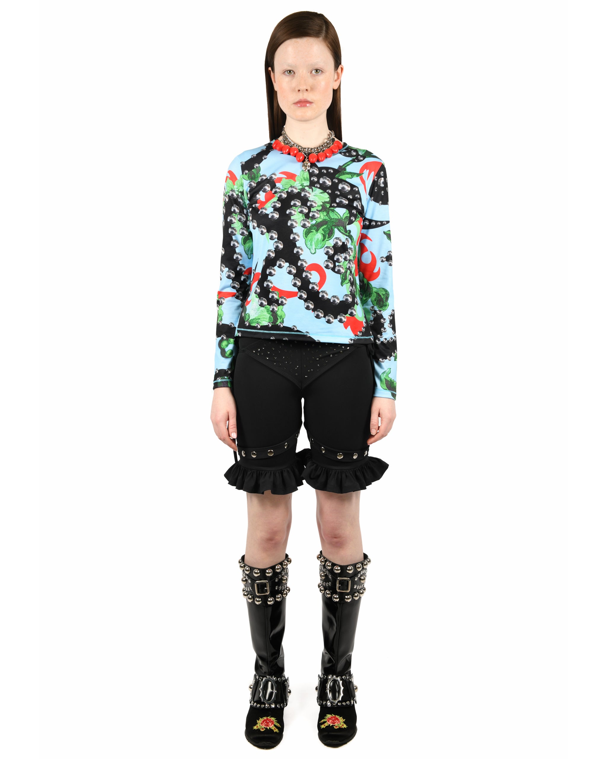 Spangle Tangle Fitted Jersey Top