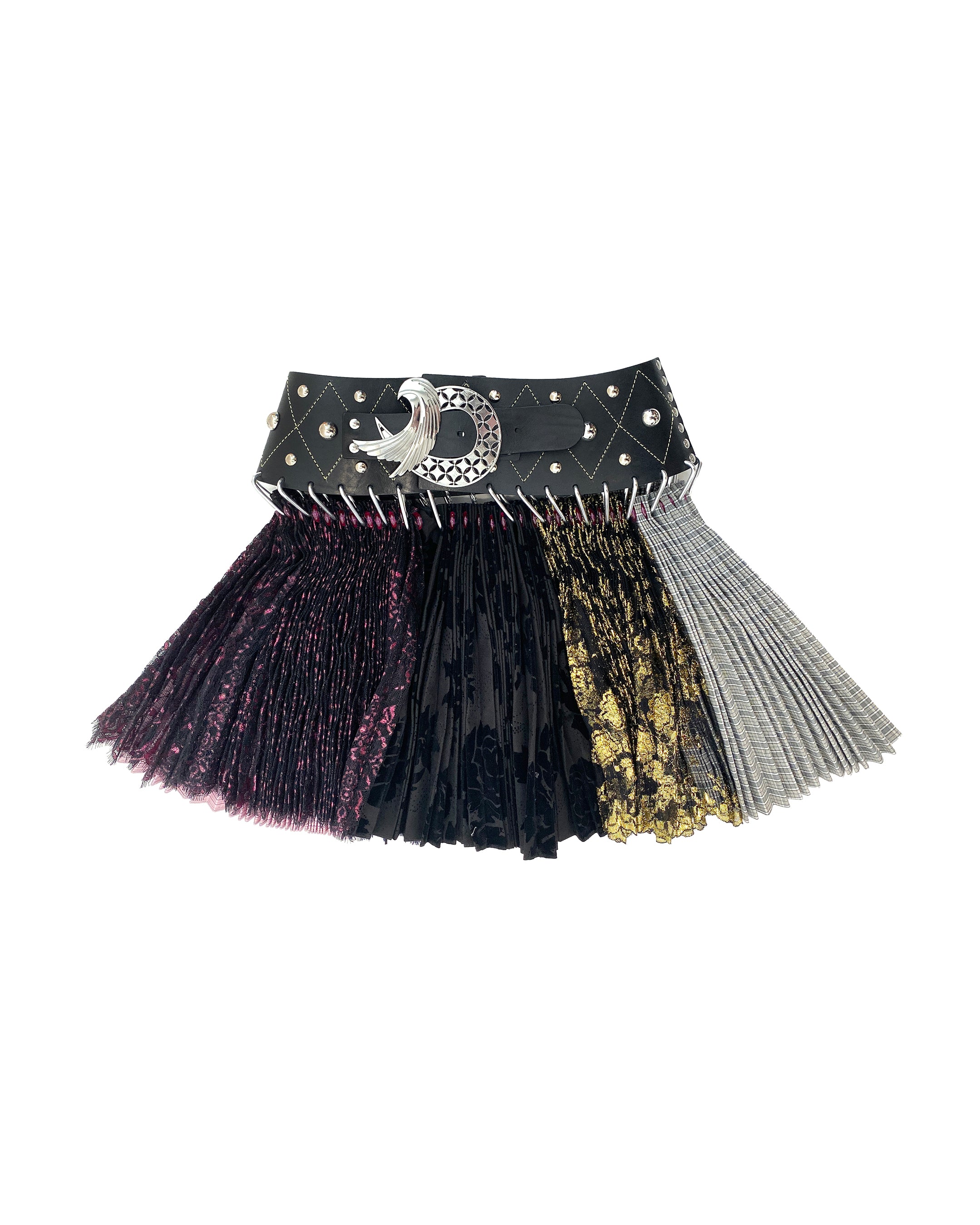 Kora Patchwork Mini Carabiner Skirt