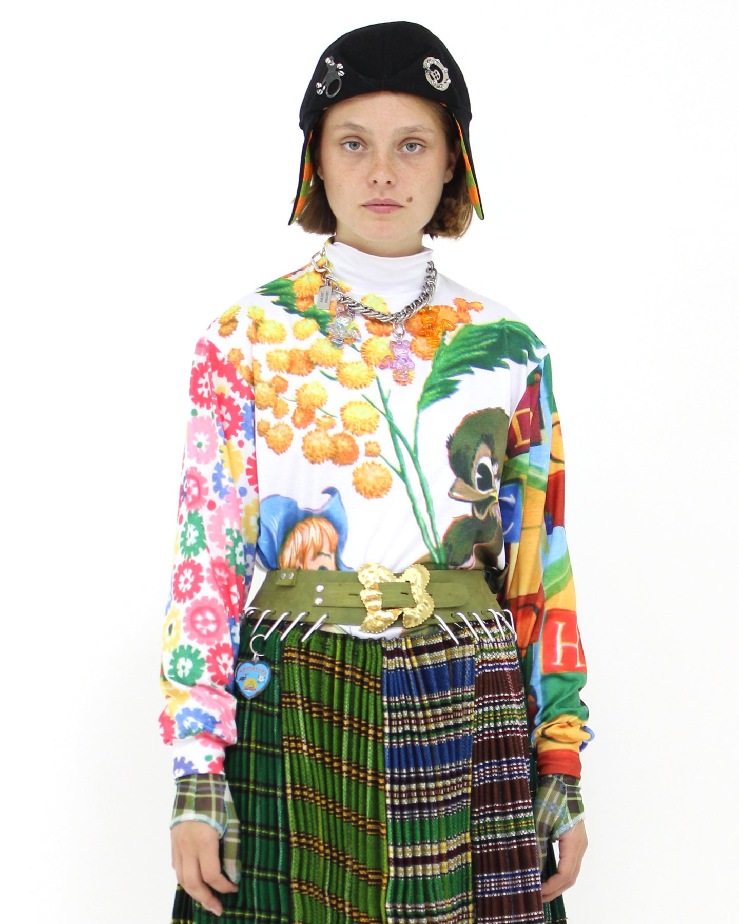 Bird Girl Alphabet Exclusive Oversized Polo Top