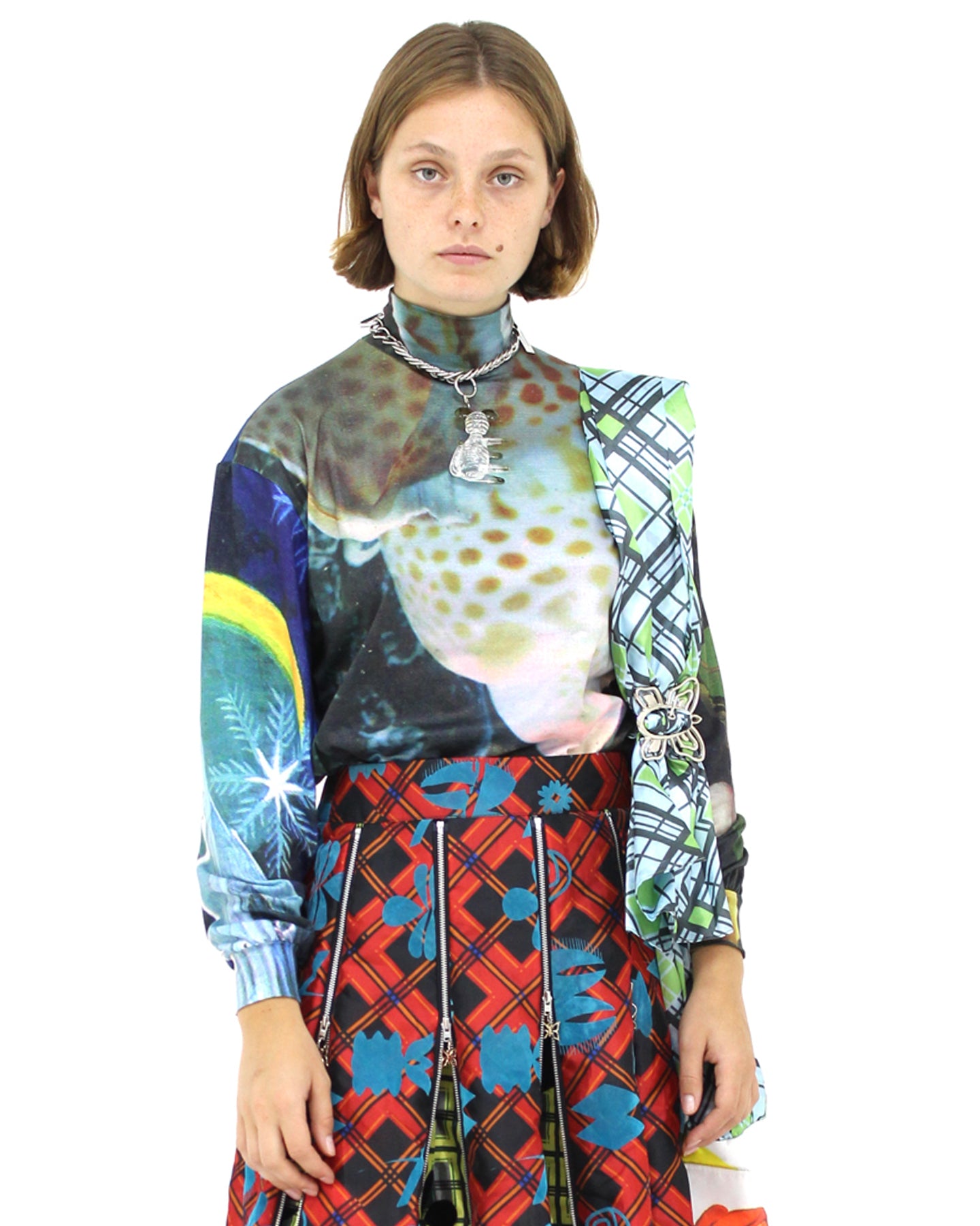 Shell Lion Head Oversized Polo Top