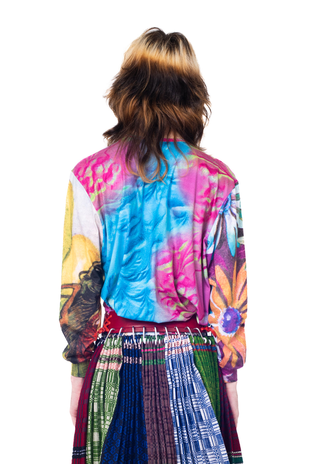 Leg on Blue Oversized Jersey Top