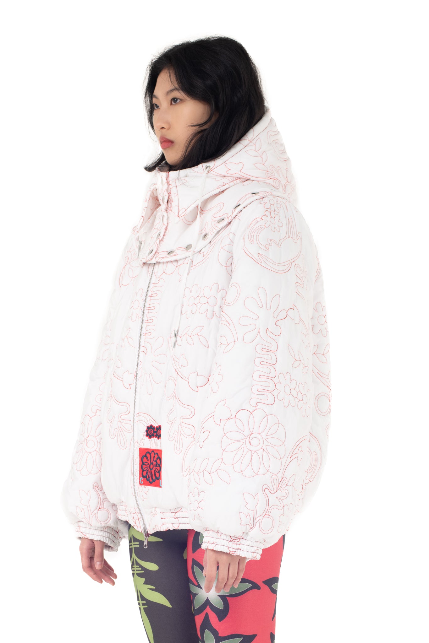 Embossed Puffer Coat