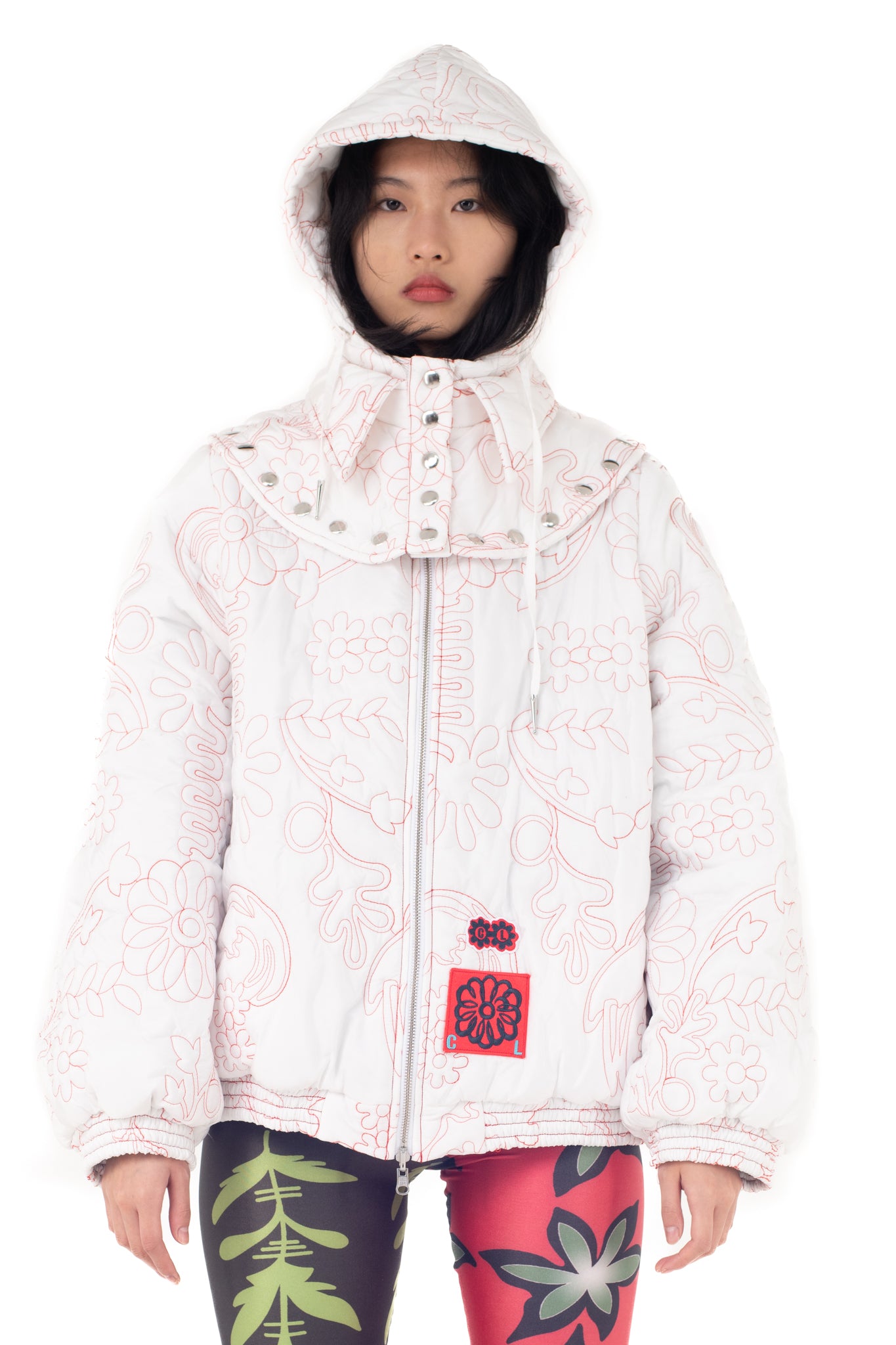 Embossed Puffer Coat