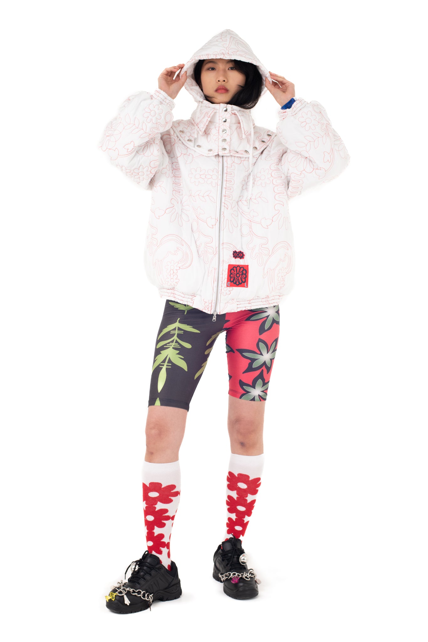 Embossed Puffer Coat