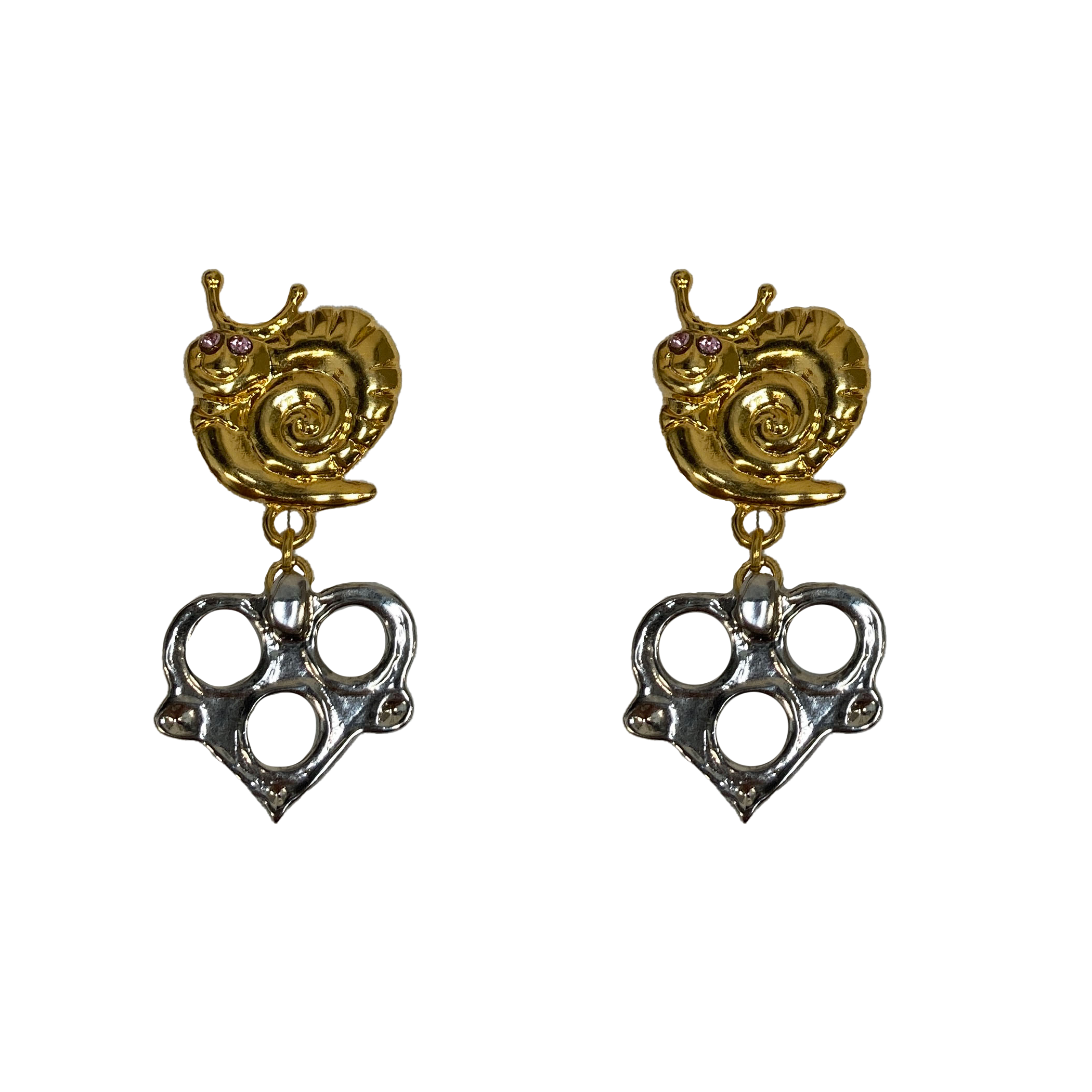 Snail + Pretzel Earrings