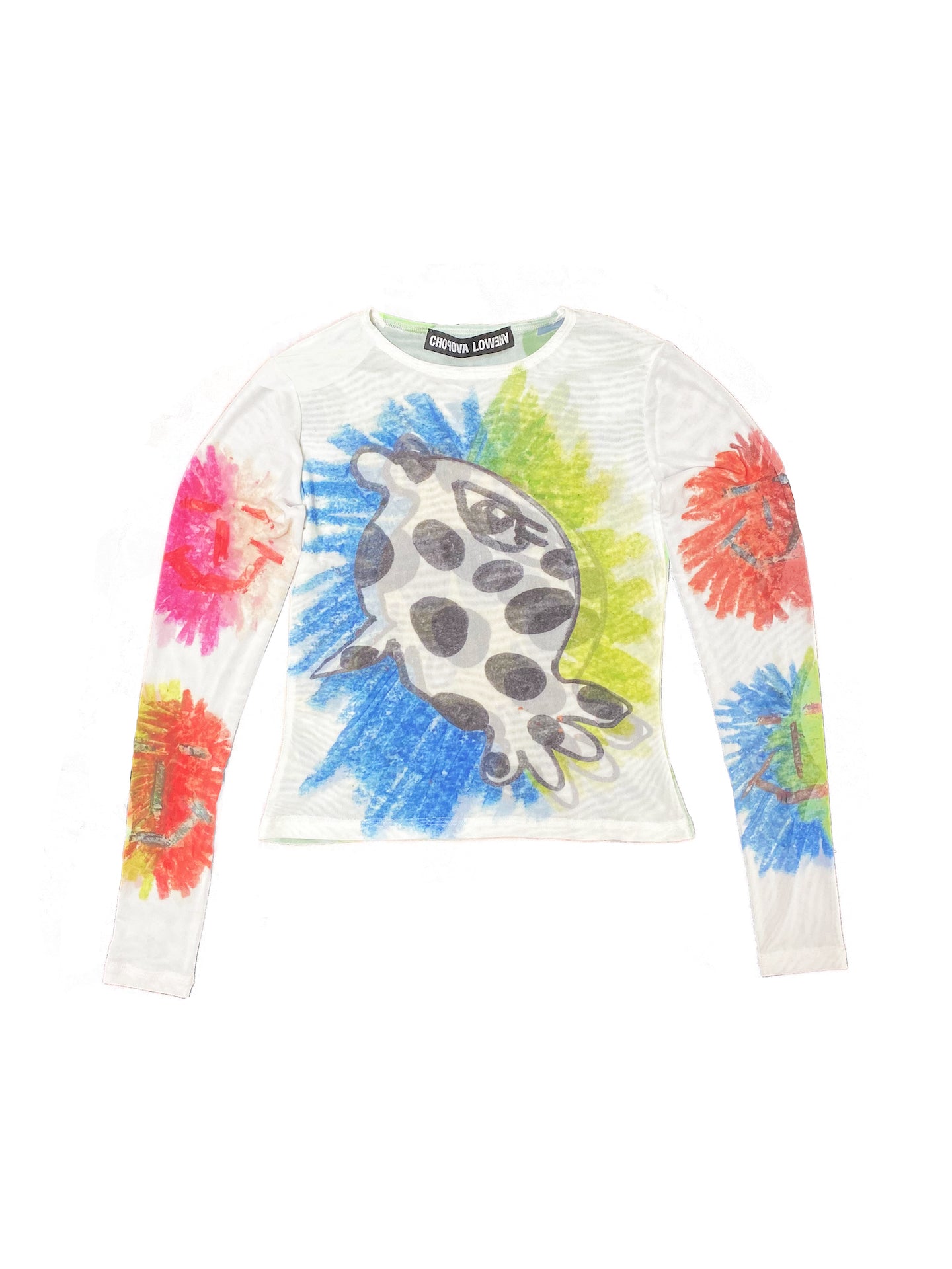 Polkadot Fish Mesh Top