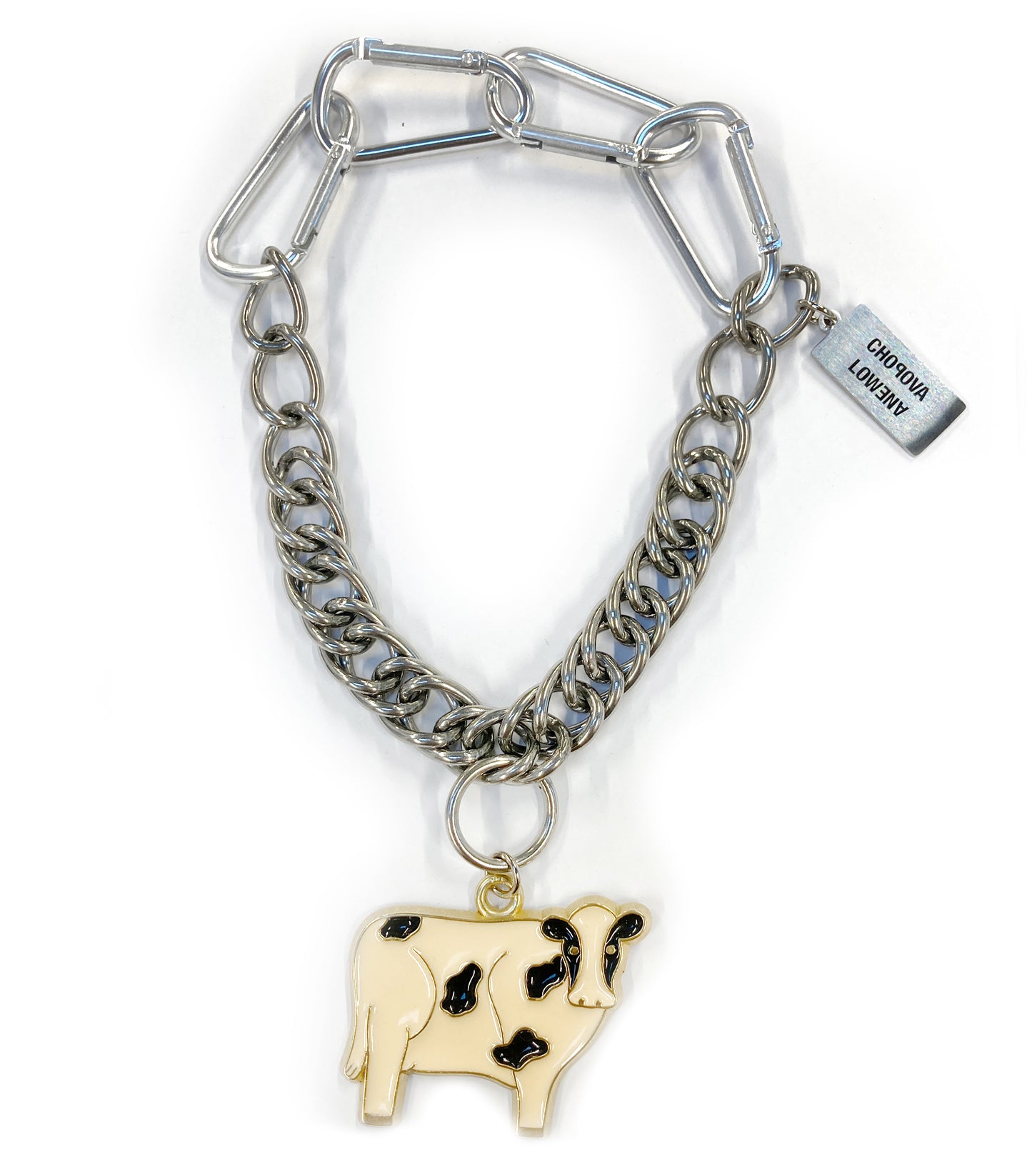 Vintage Cow Charm Necklace