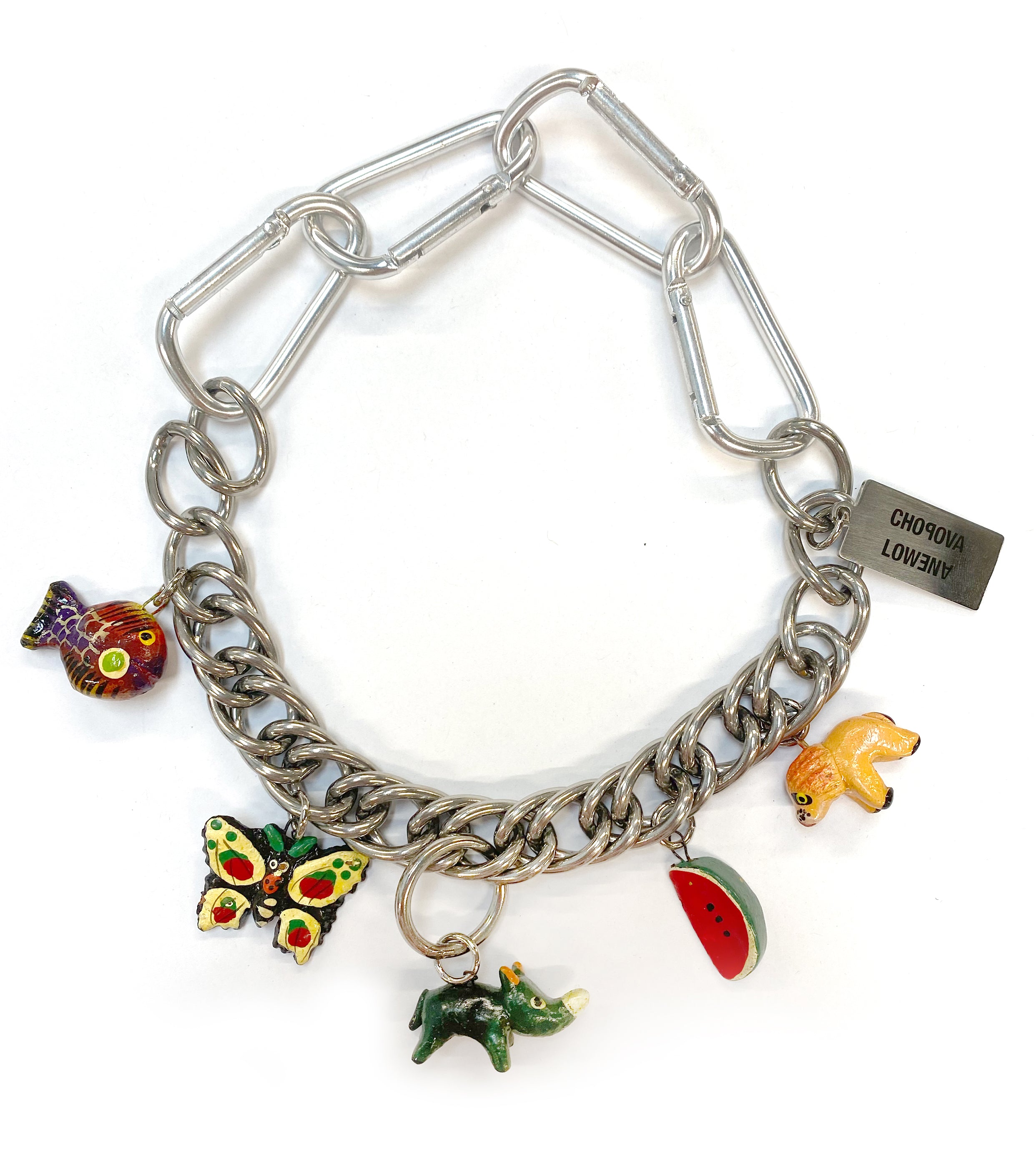 Vintage Wooden Charm Necklace