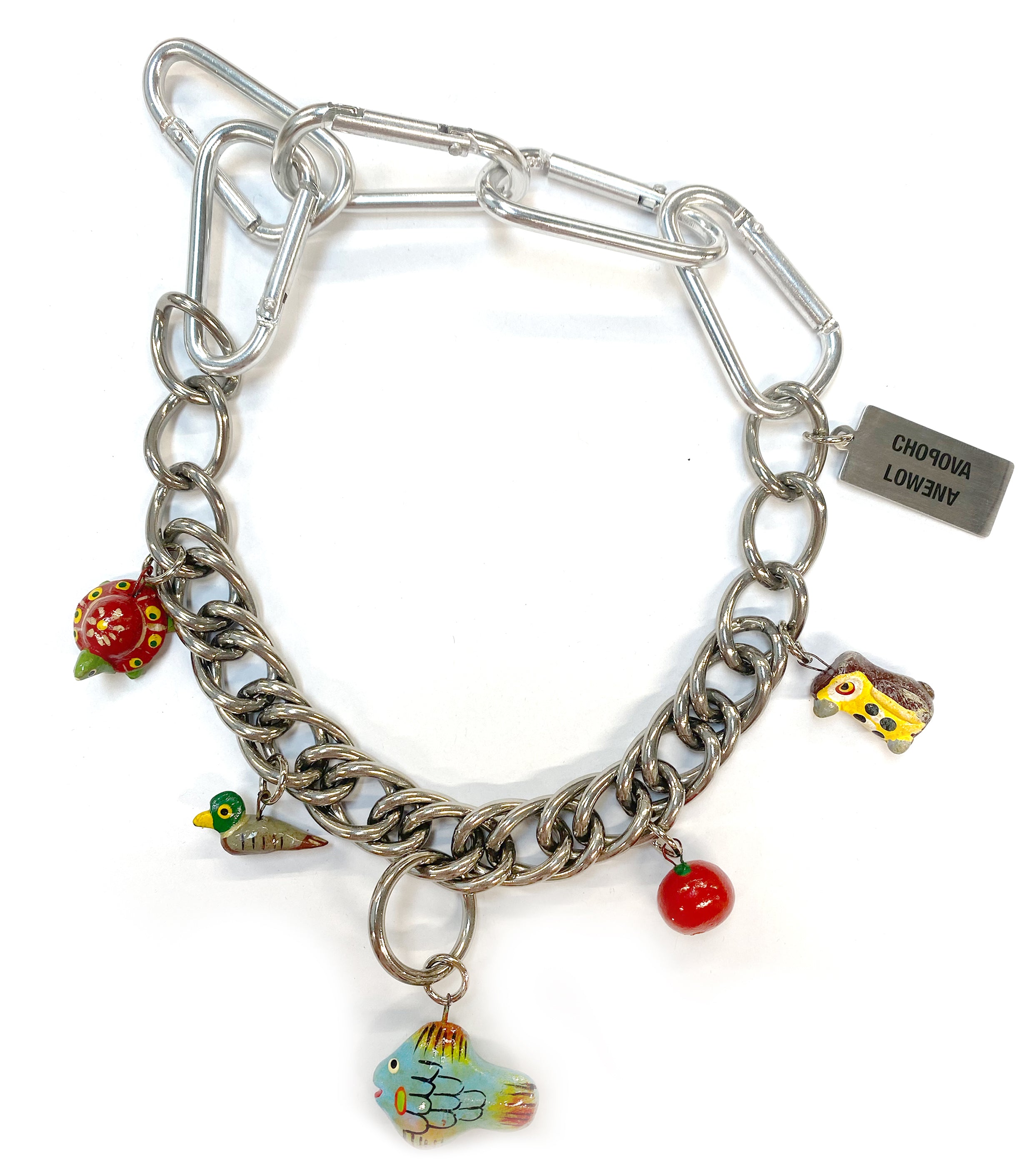 Vintage Wooden Charm Necklace